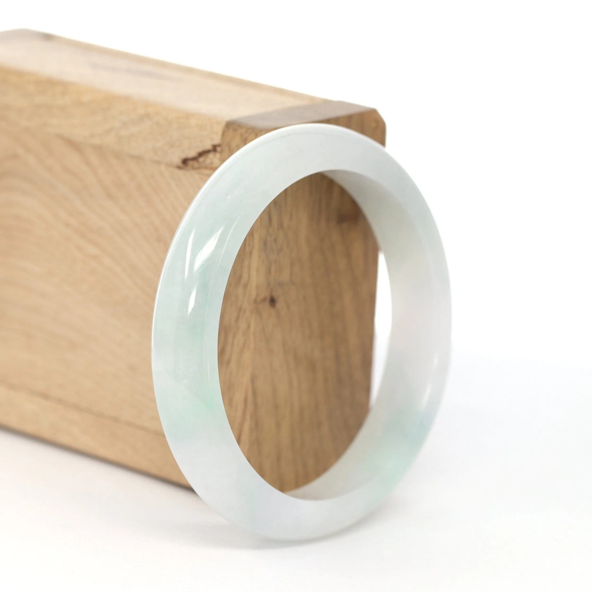 RealJade® Co. "Classic Bangle" Natural Burmese Jadeite Jade Bangle ( 56.3 mm ) #616