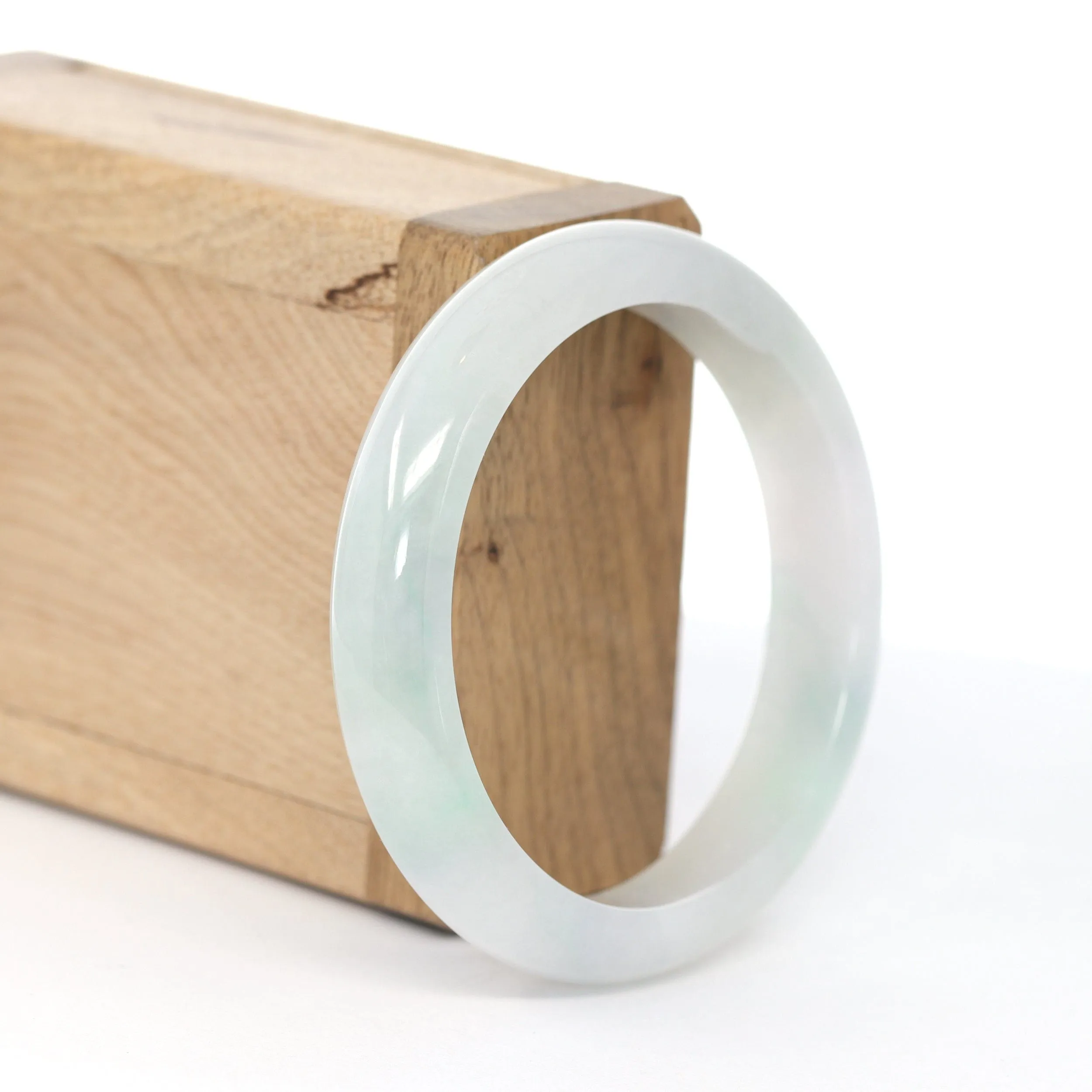 RealJade® Co. "Classic Bangle" Natural Burmese Jadeite Jade Bangle ( 56.3 mm ) #616