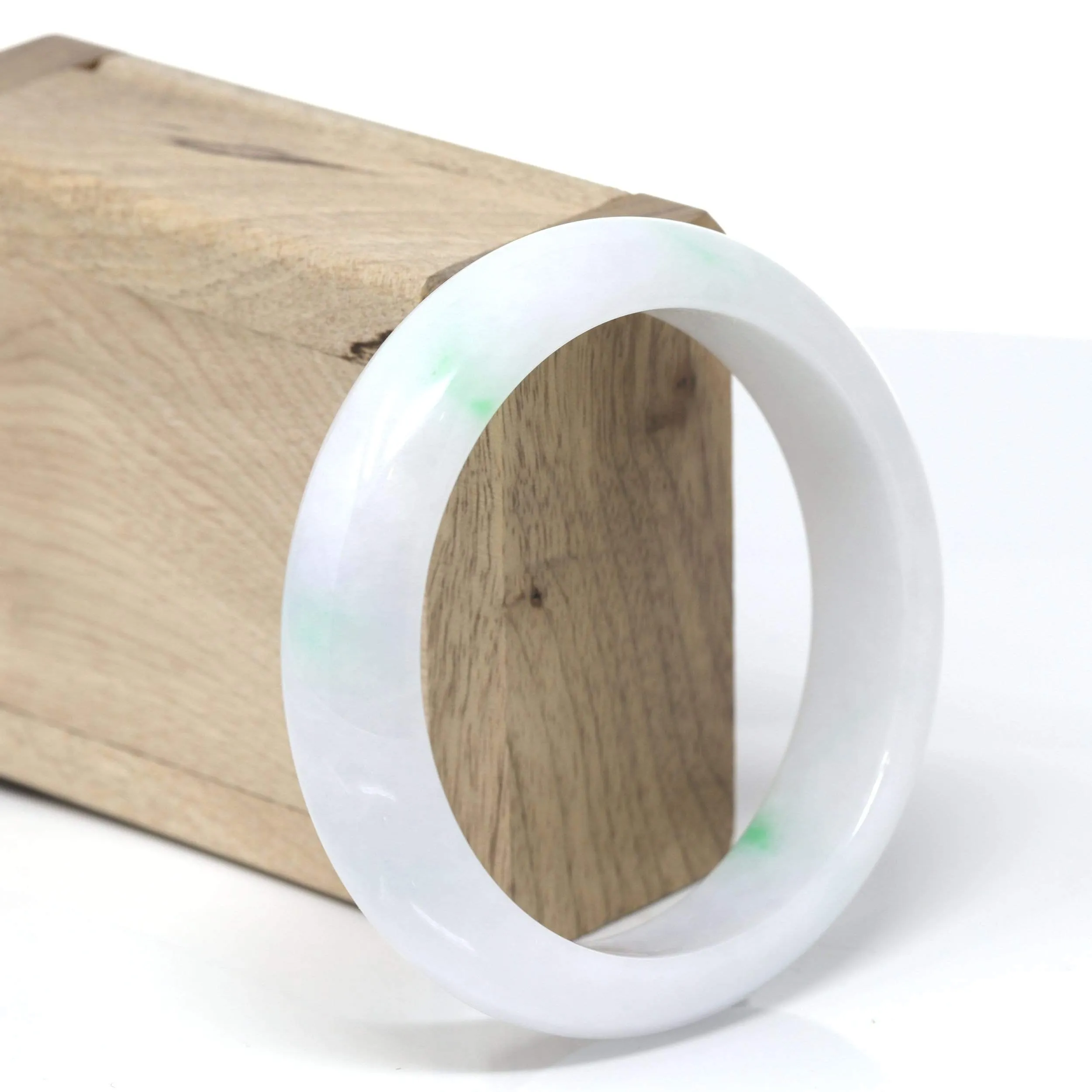 RealJade® "Classic Bangle" Genuine Burmese High Quality Jadeite Jade Bangle Bracelet (59.2mm)#151