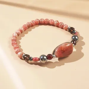 Rhodonite, Hematite, Garnet and Rhodochrosite