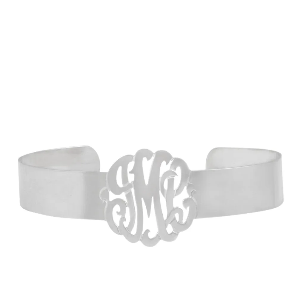 Rose Gold Monogram Cuff Bracelet by Purple Mermaid Designs