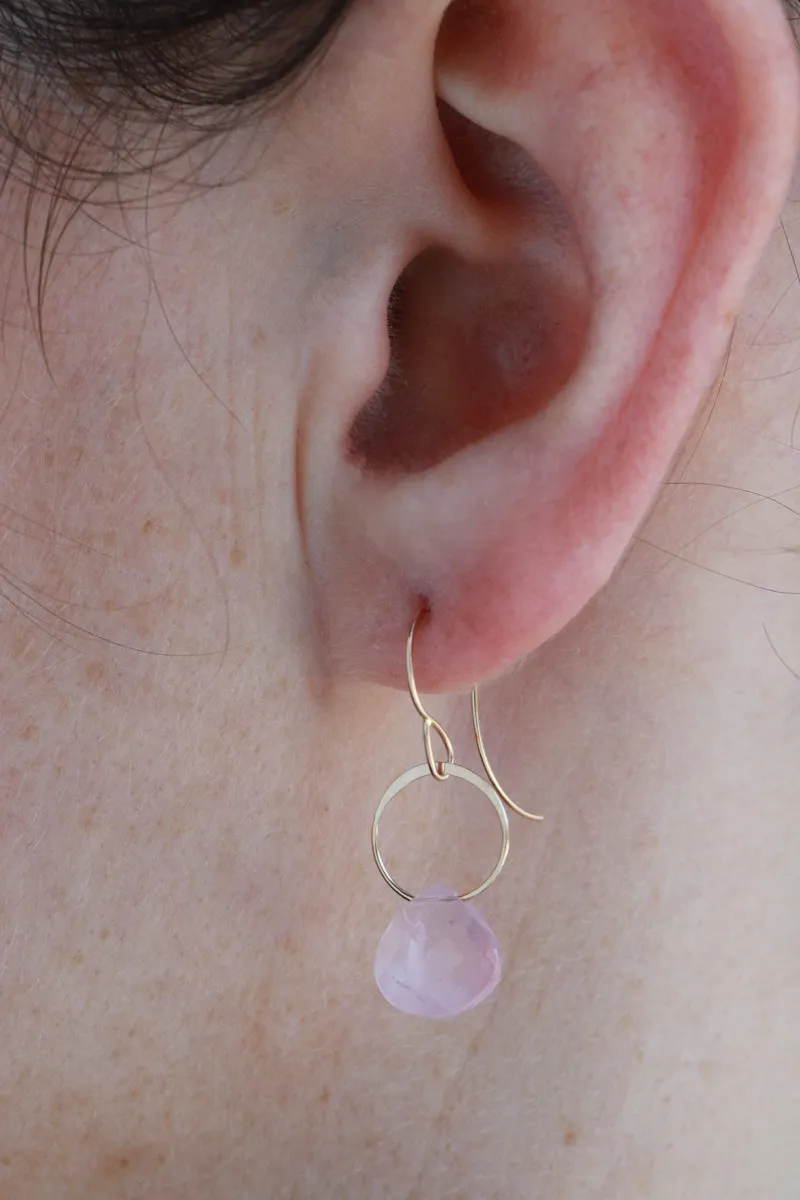 Rose Quartz Drop Earrings