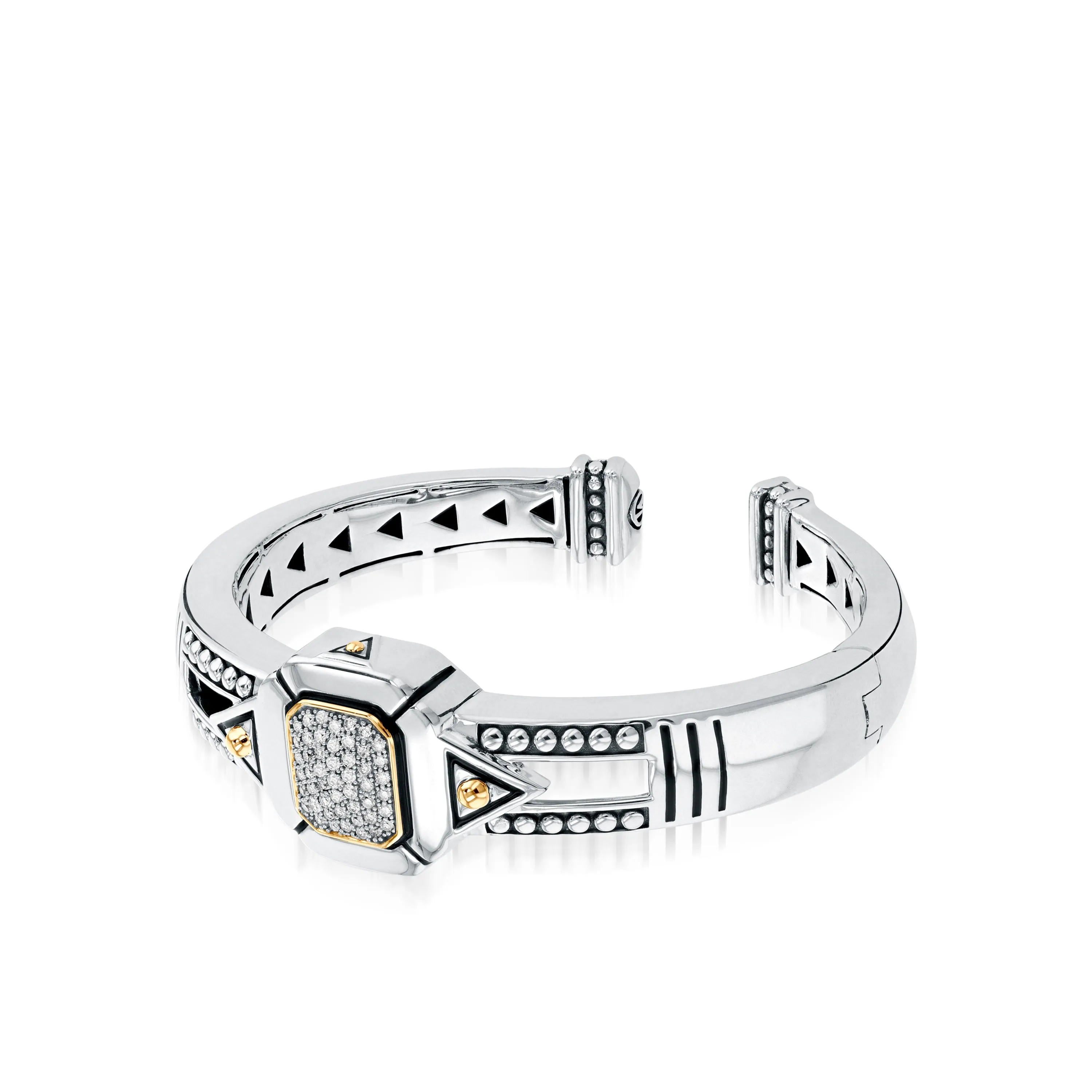 Sahara Pave Diamond Hinged Cuff Bracelet