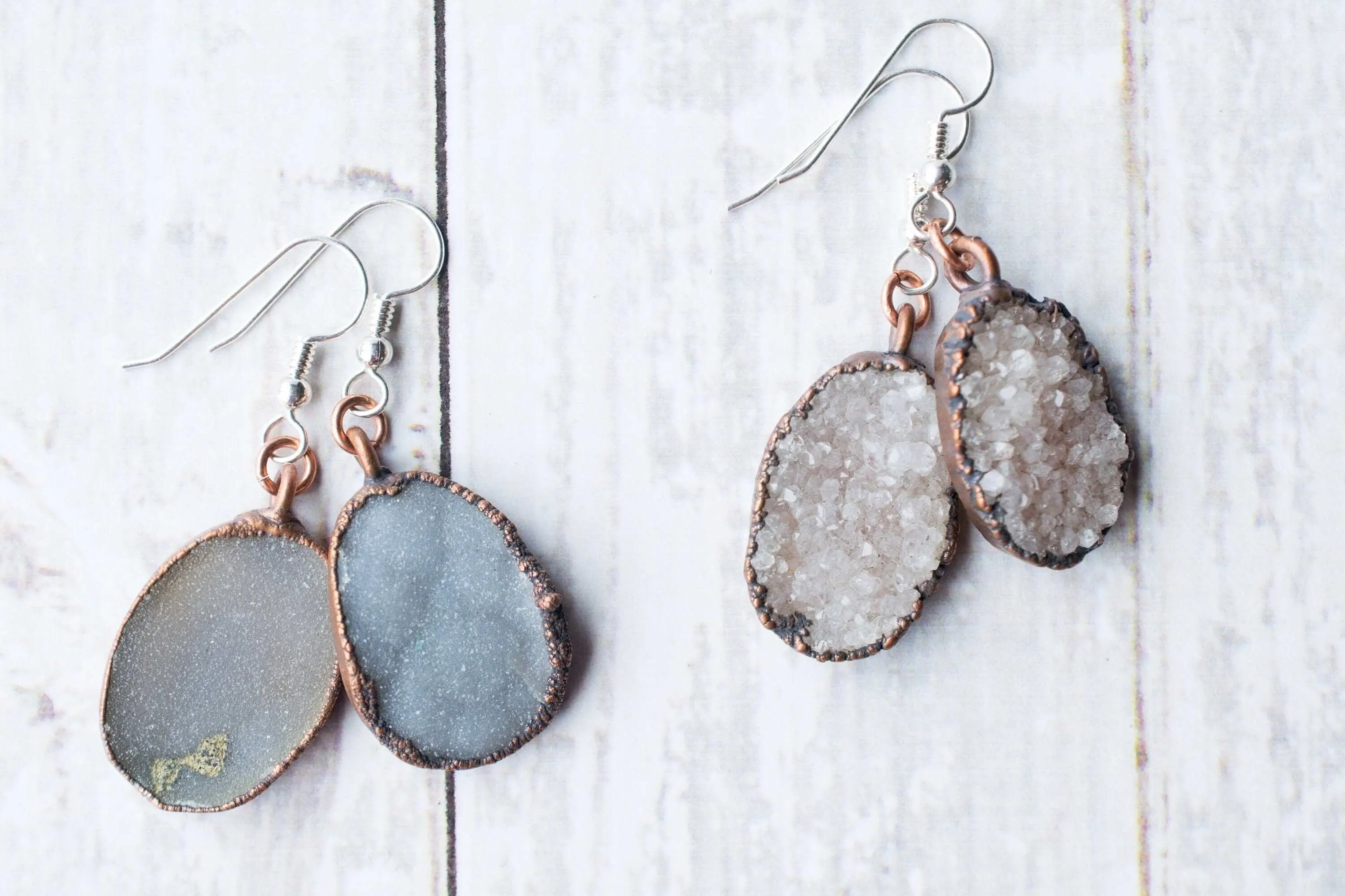 SALE Natural crystal  | Druzy crystal earrings