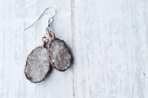 SALE Natural crystal  | Druzy crystal earrings