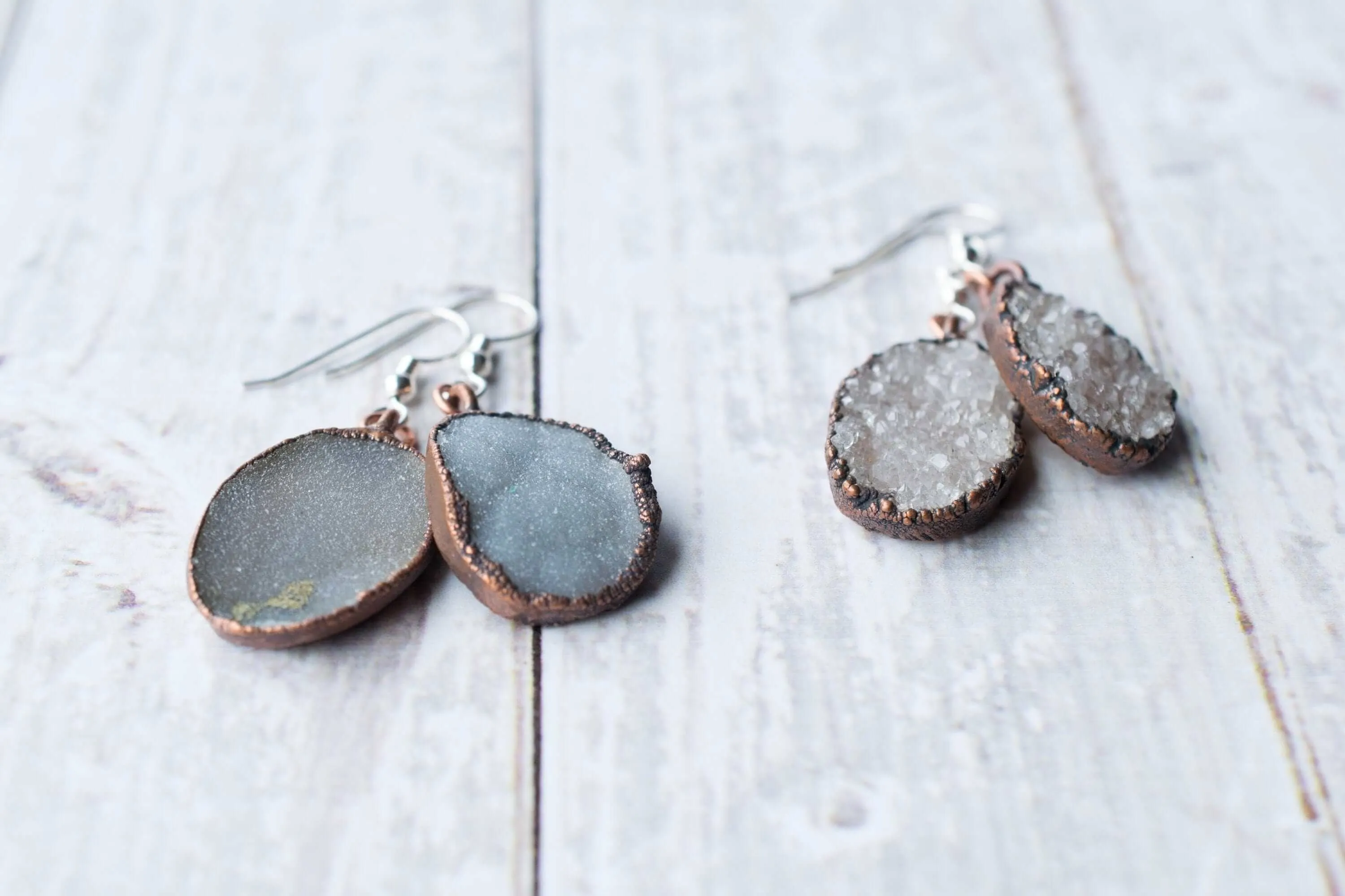 SALE Natural crystal  | Druzy crystal earrings