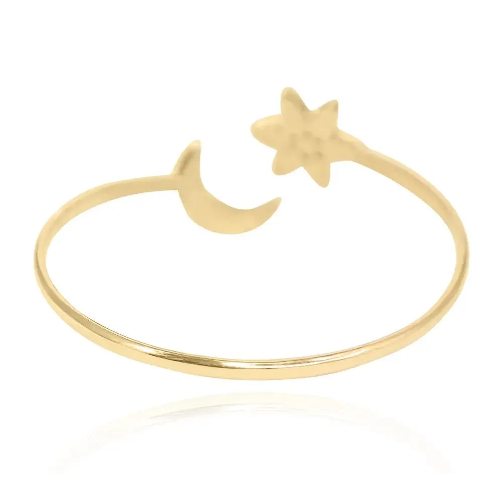 Silver 92.5 Chand And Star Cuff