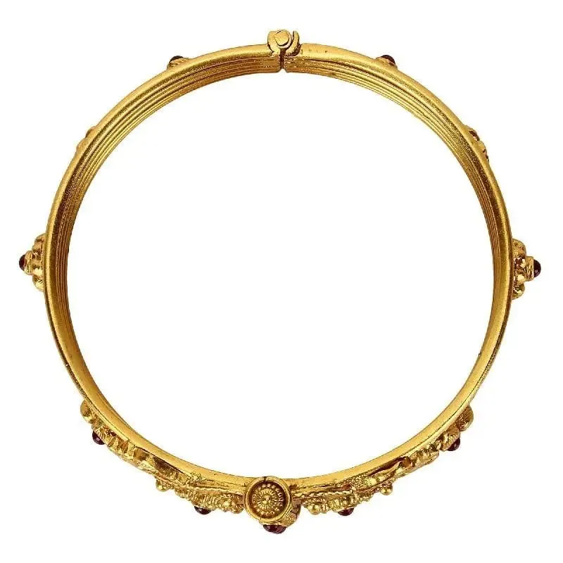 Silver gold plated traditional bangle