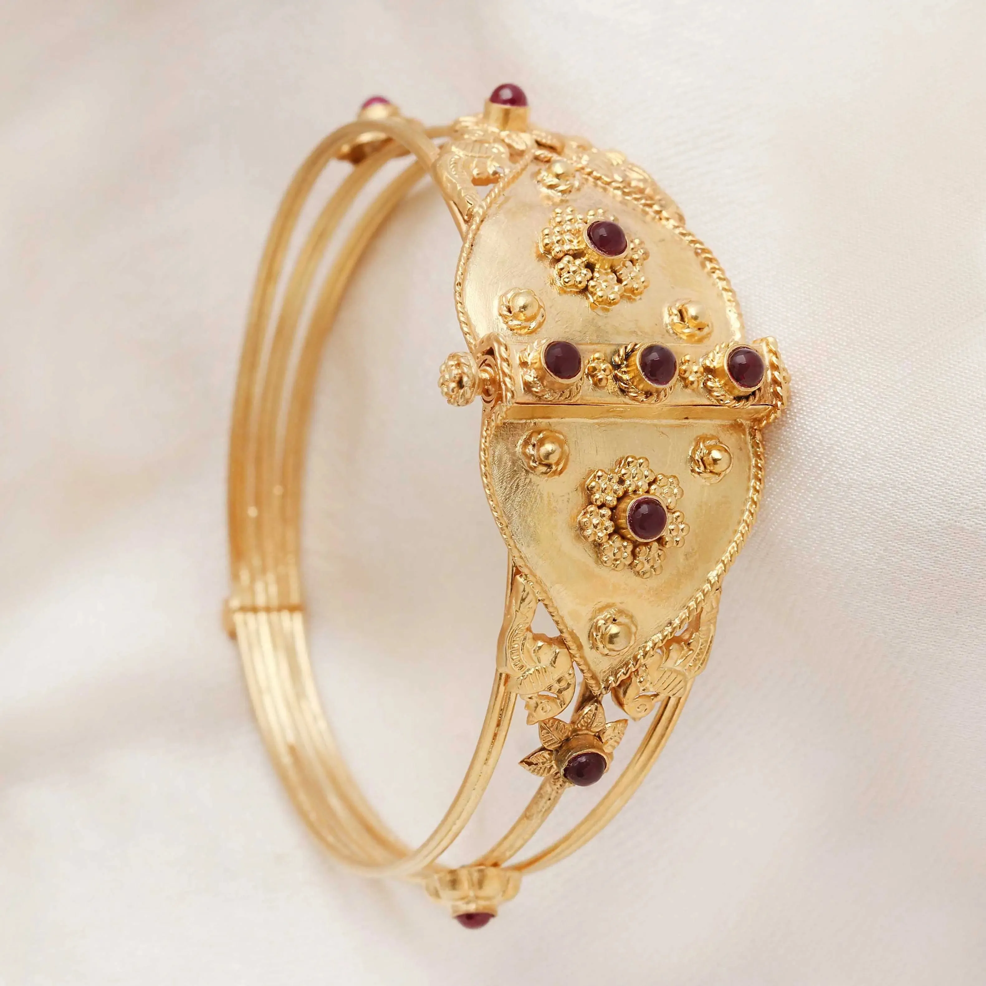 Silver gold plated traditional bangle
