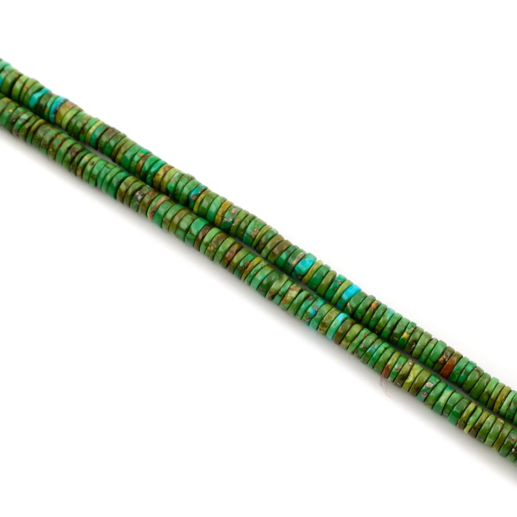 Sonoran Gold Green Turquoise Heishi Necklace
