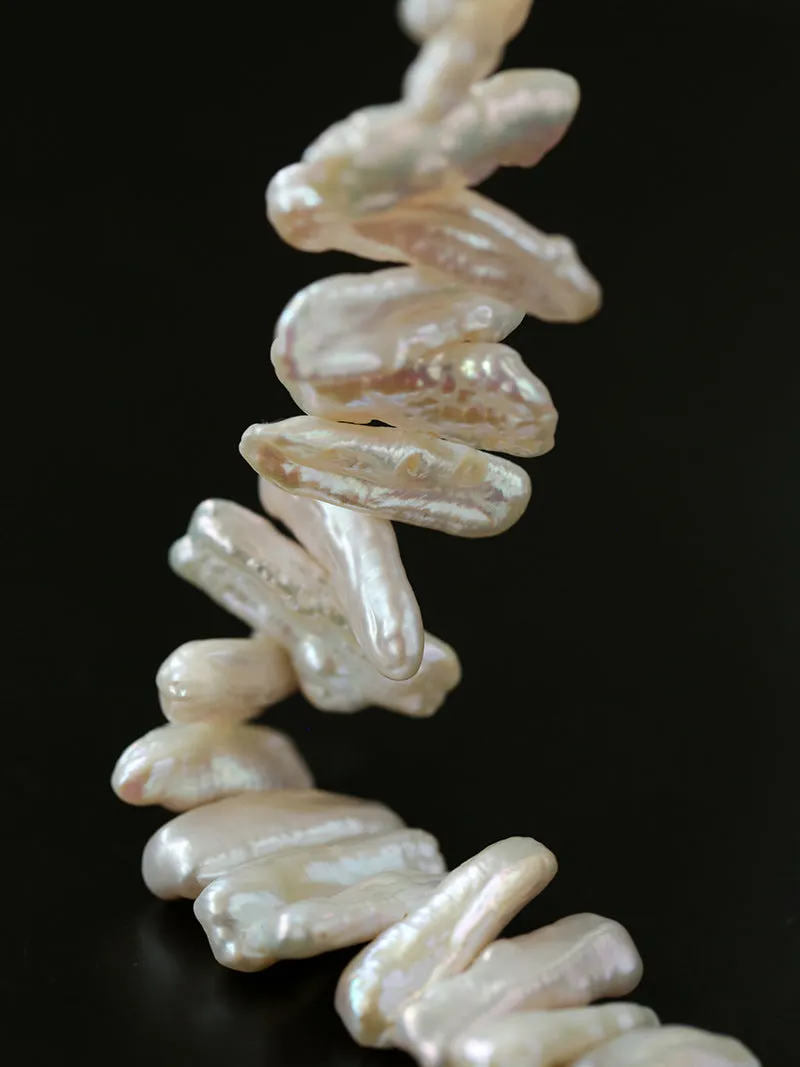 Square Uniquely Shaped Baroque Pearl Bracelet