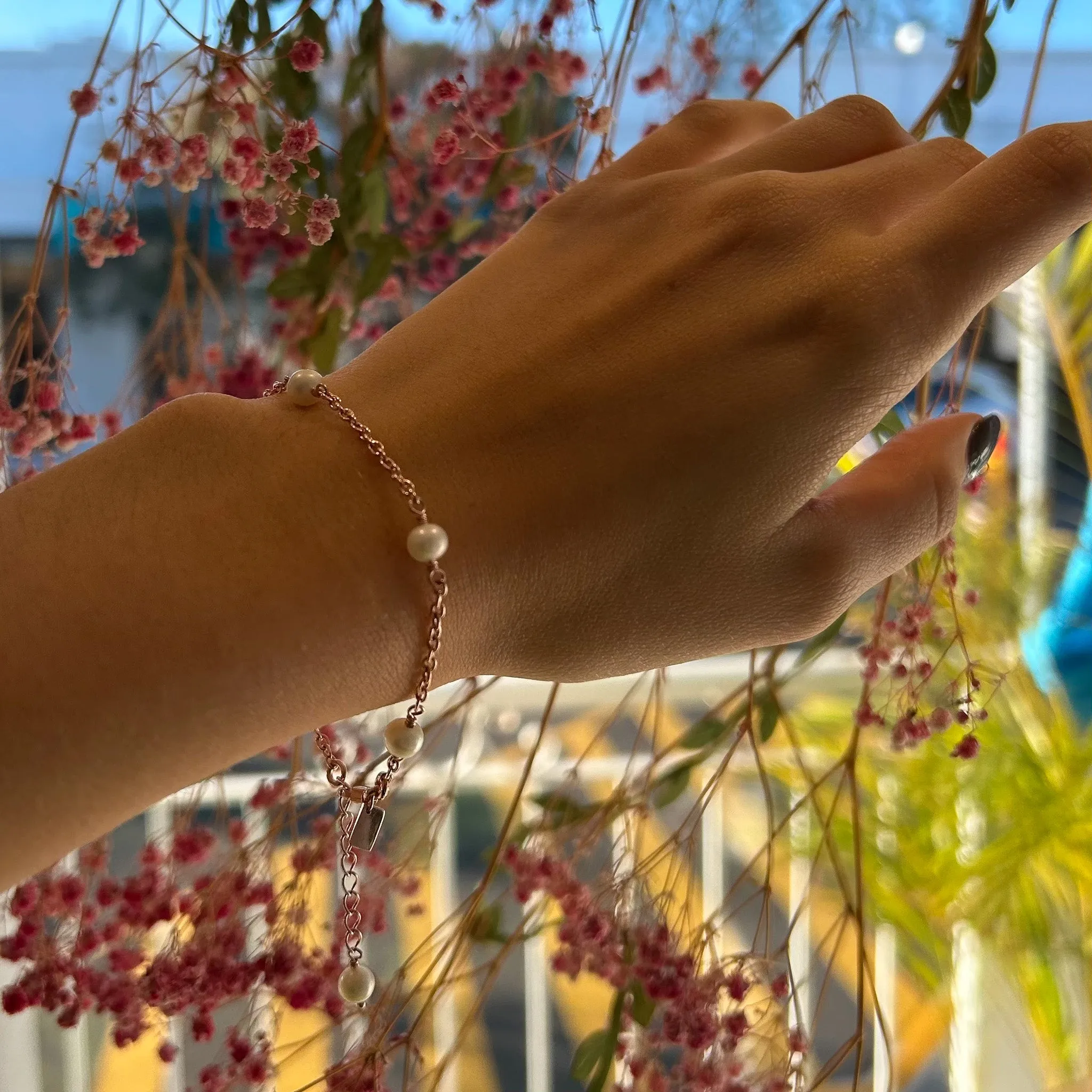 Stardust Pearl Bracelet Rose Gold