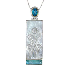 Sterling Silver and 22K Gold Vermeil Curling Fern Necklace