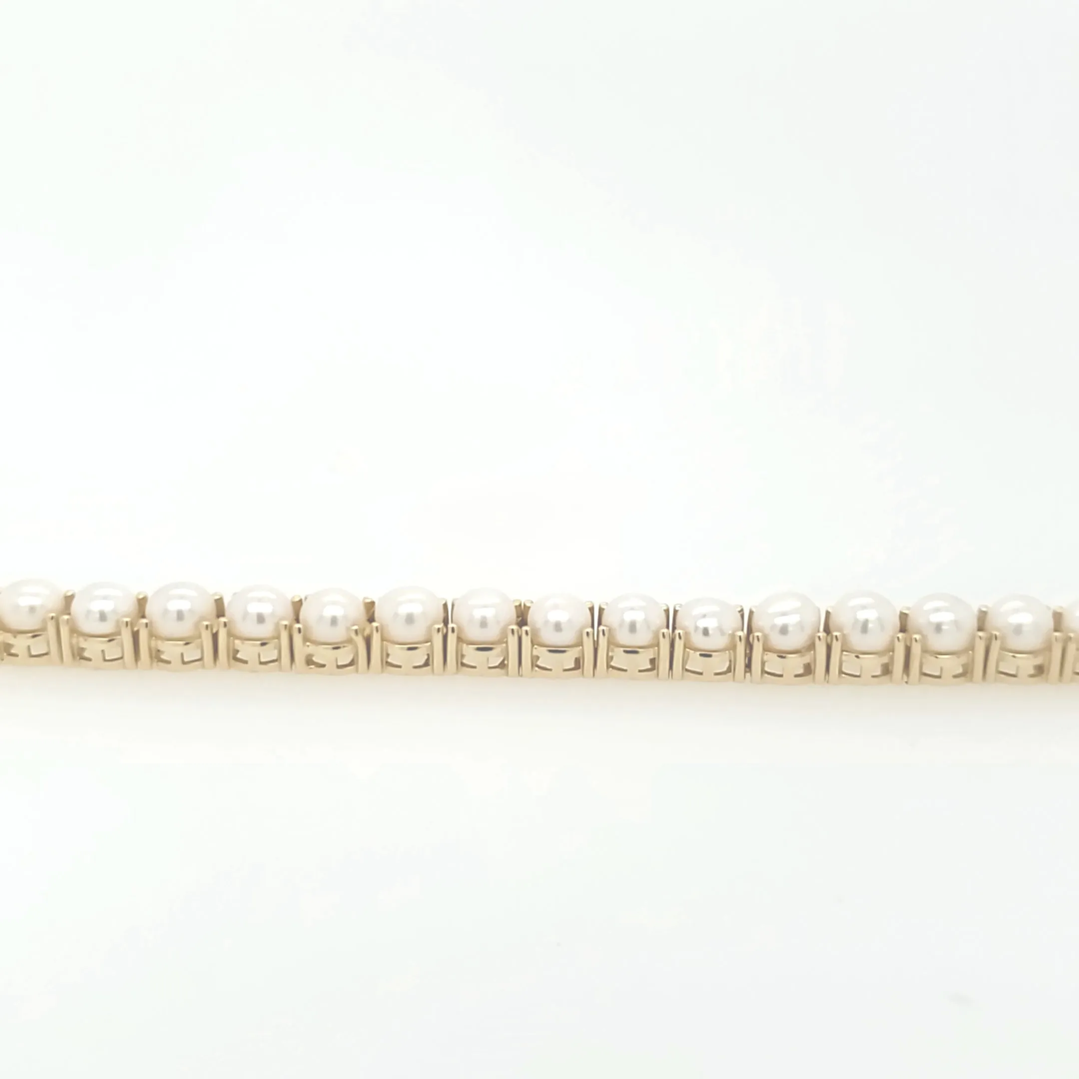 Sterling Silver Pearl Tennis Bracelet