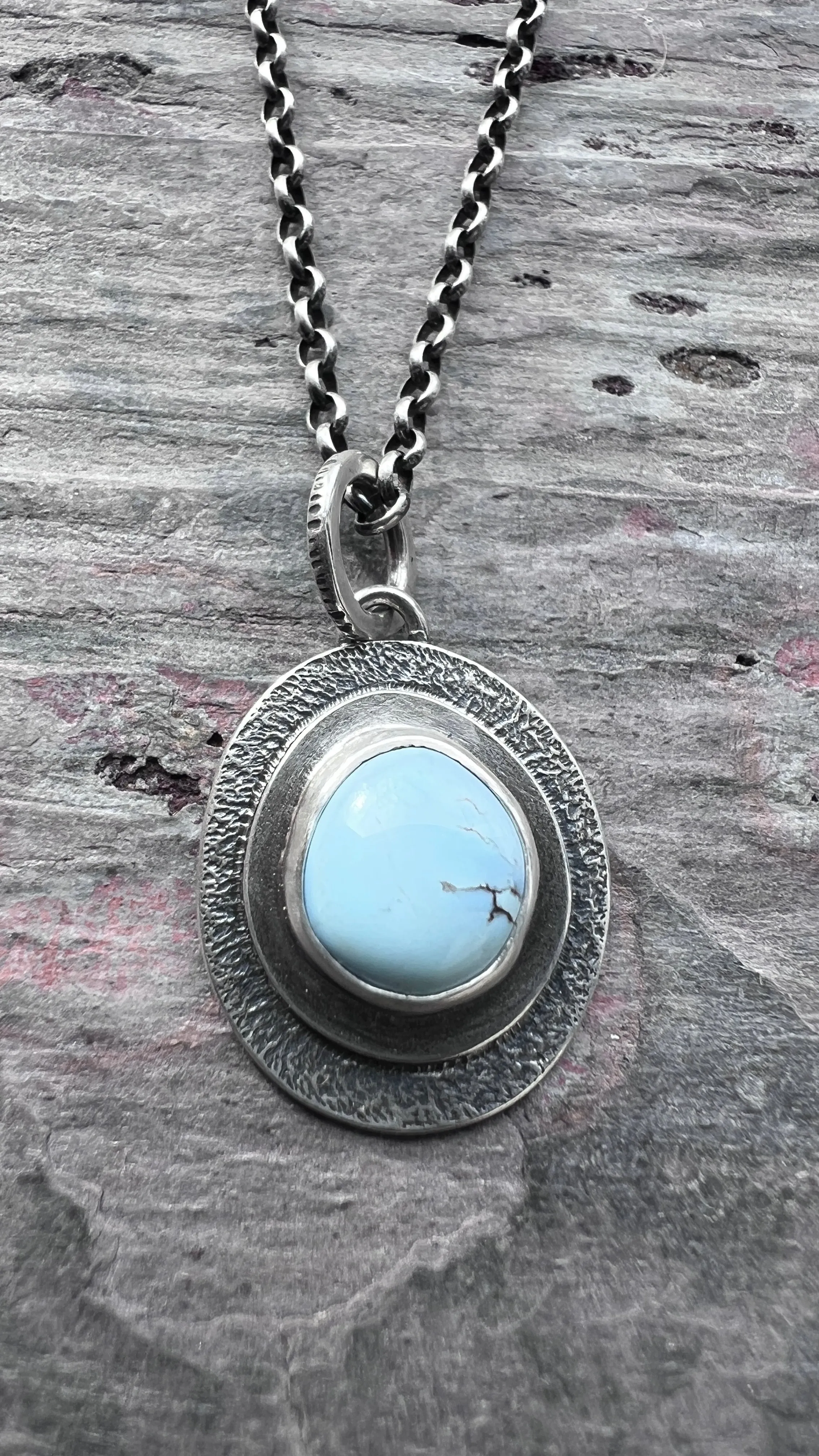 Sterling Silver Turquoise Necklace | Genuine Turquoise Pendant Necklace