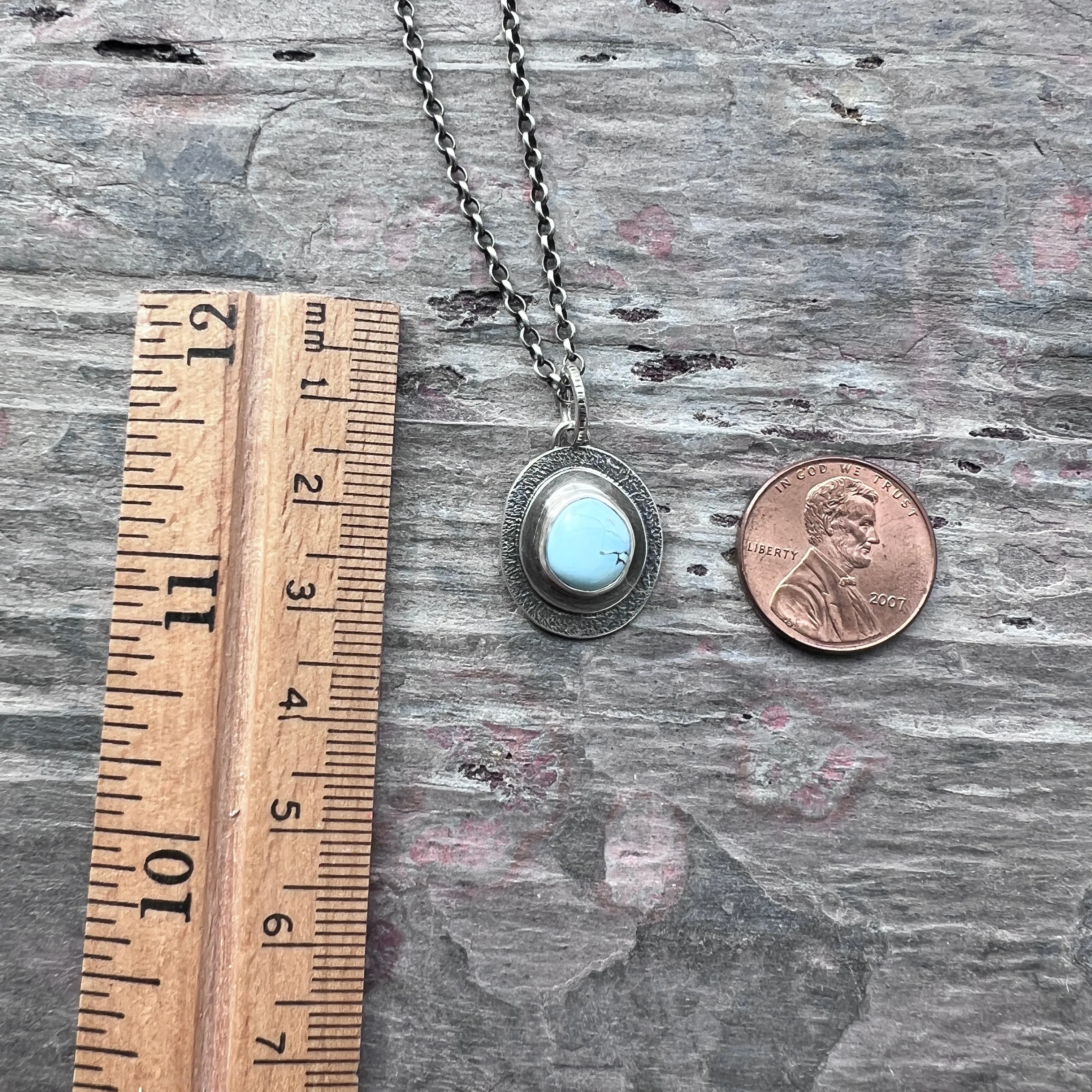 Sterling Silver Turquoise Necklace | Genuine Turquoise Pendant Necklace
