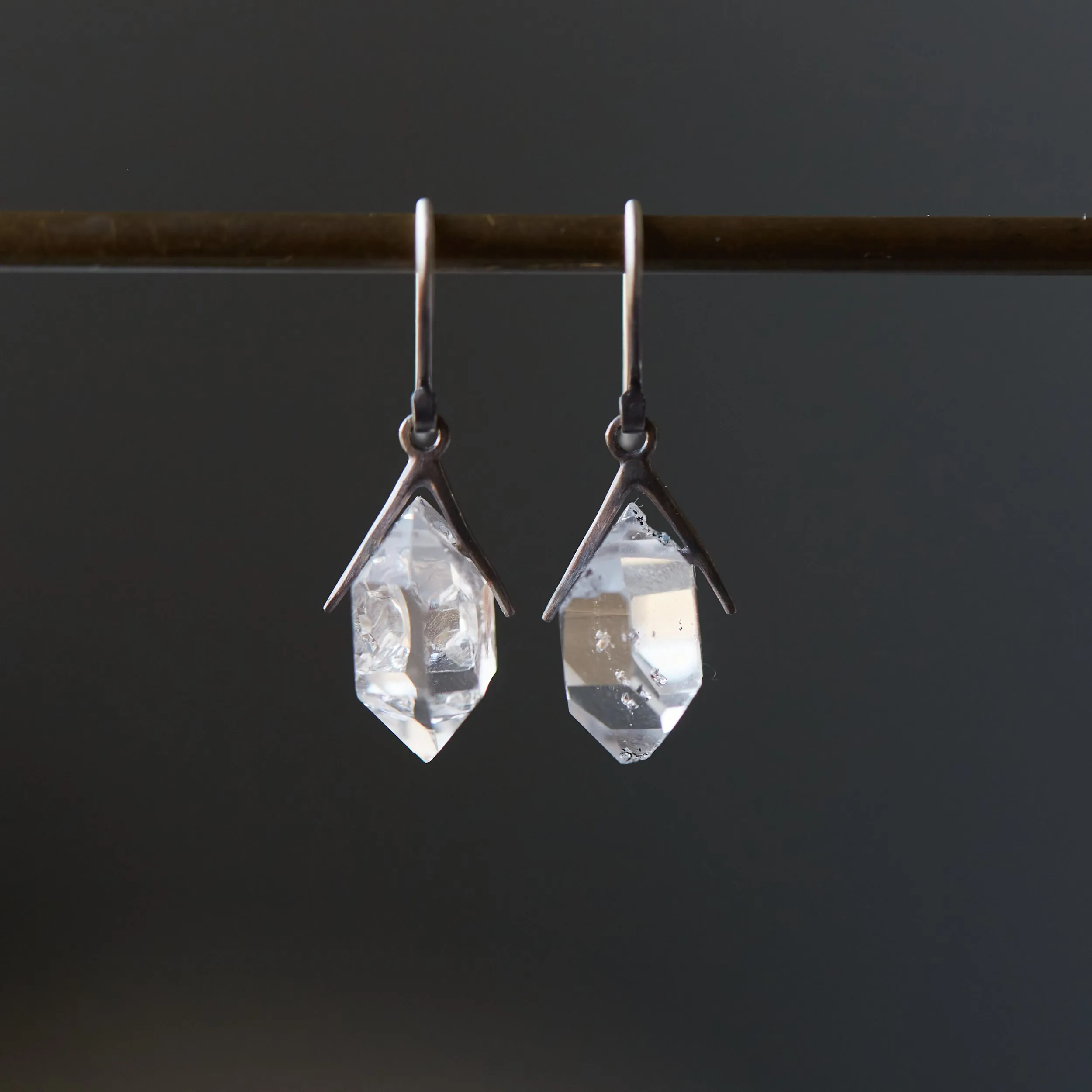 Sticks and Stones Herkimer Quartz Earrings