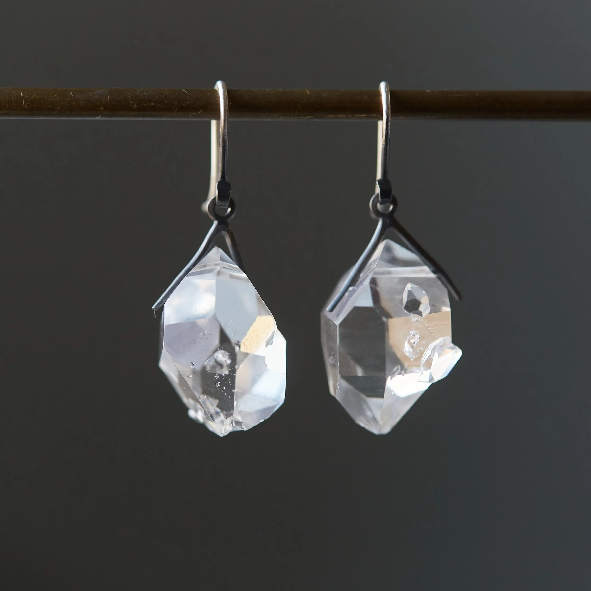 Sticks and Stones Herkimer Quartz Earrings