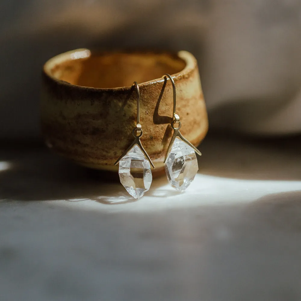 Sticks and Stones Herkimer Quartz Earrings