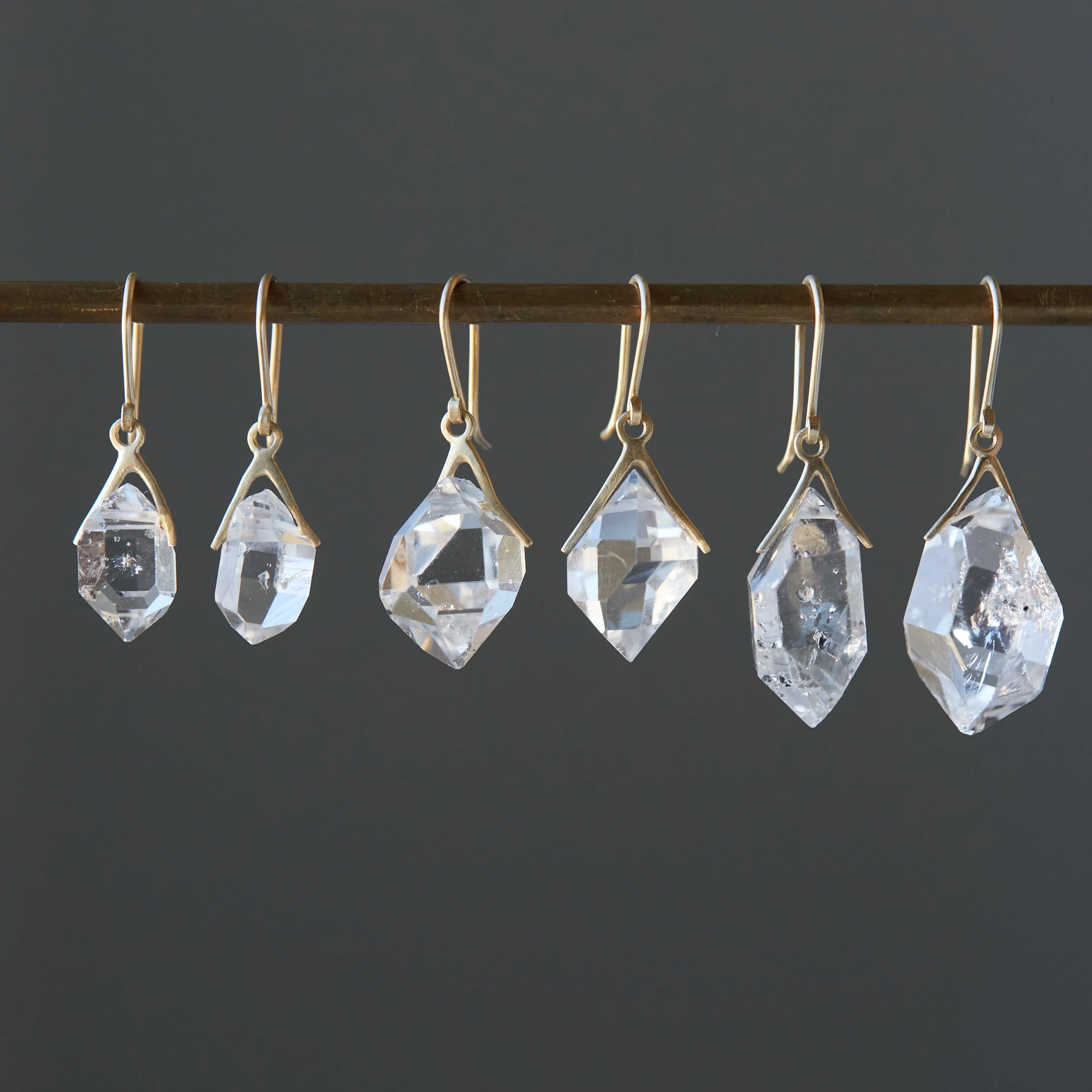 Sticks and Stones Herkimer Quartz Earrings