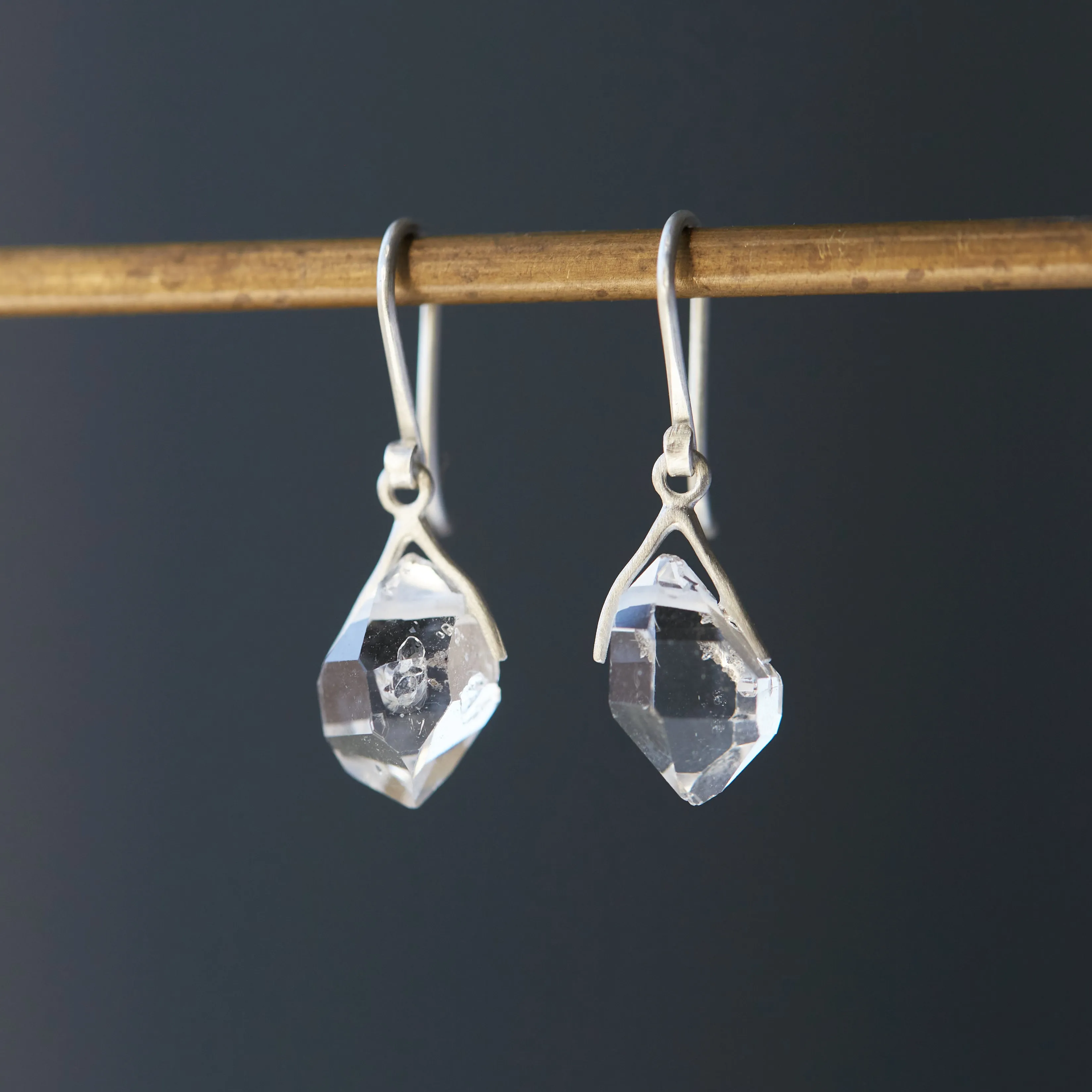 Sticks and Stones Herkimer Quartz Earrings