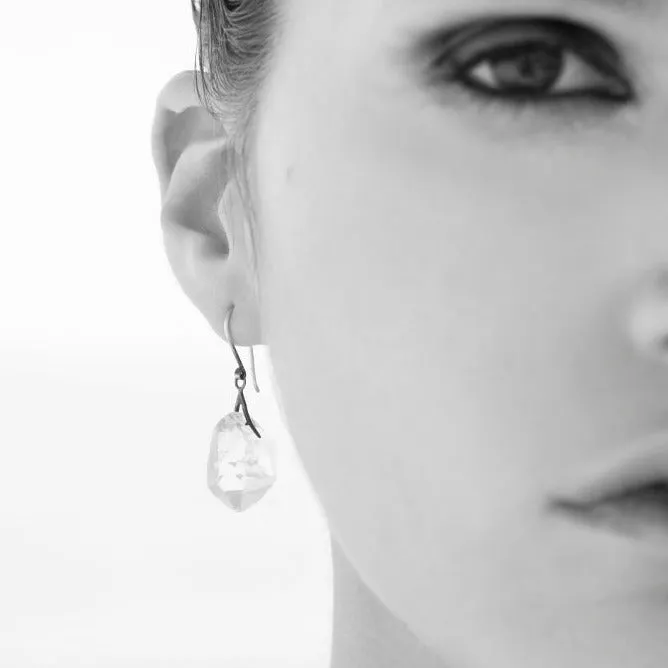 Sticks and Stones Herkimer Quartz Earrings