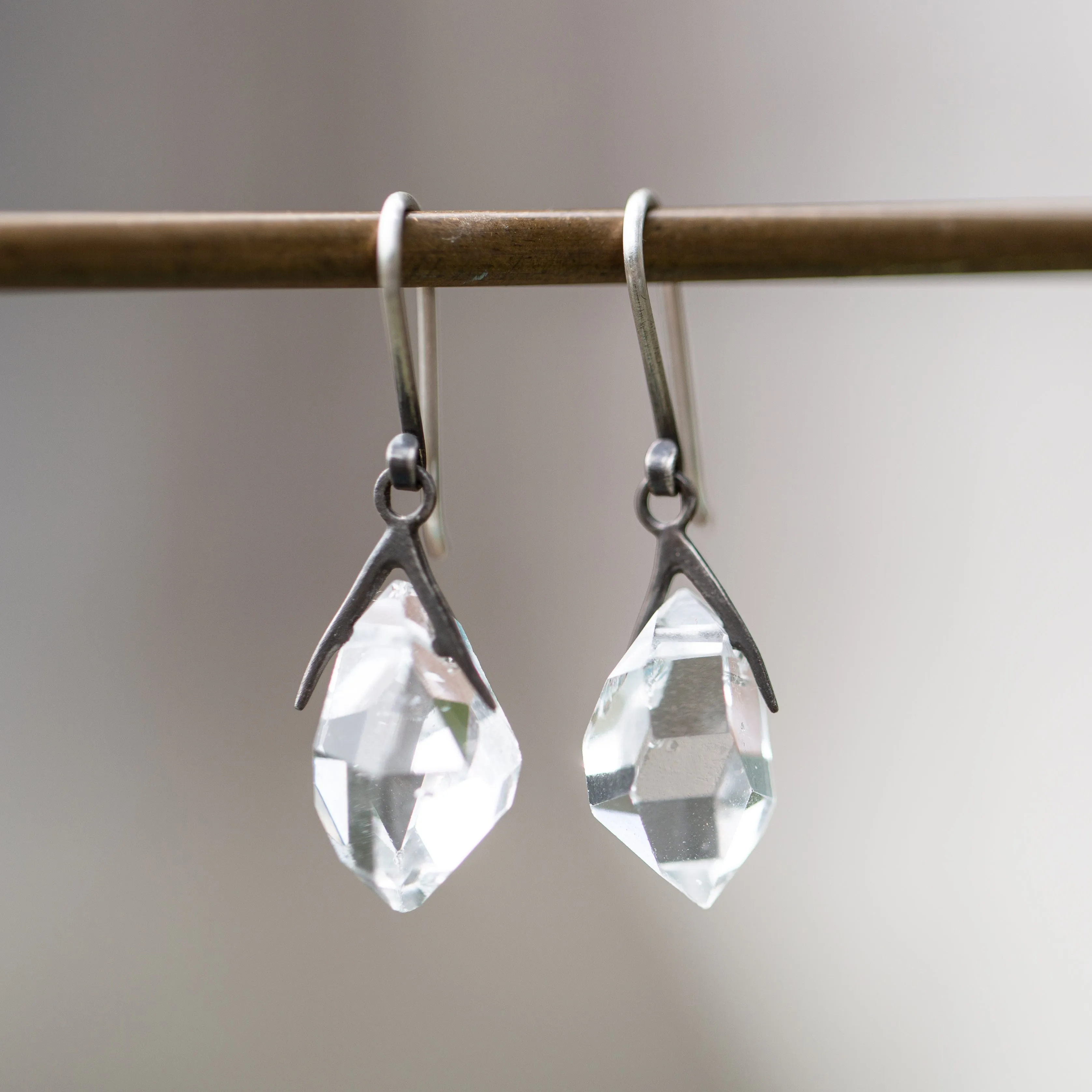 Sticks and Stones Herkimer Quartz Earrings