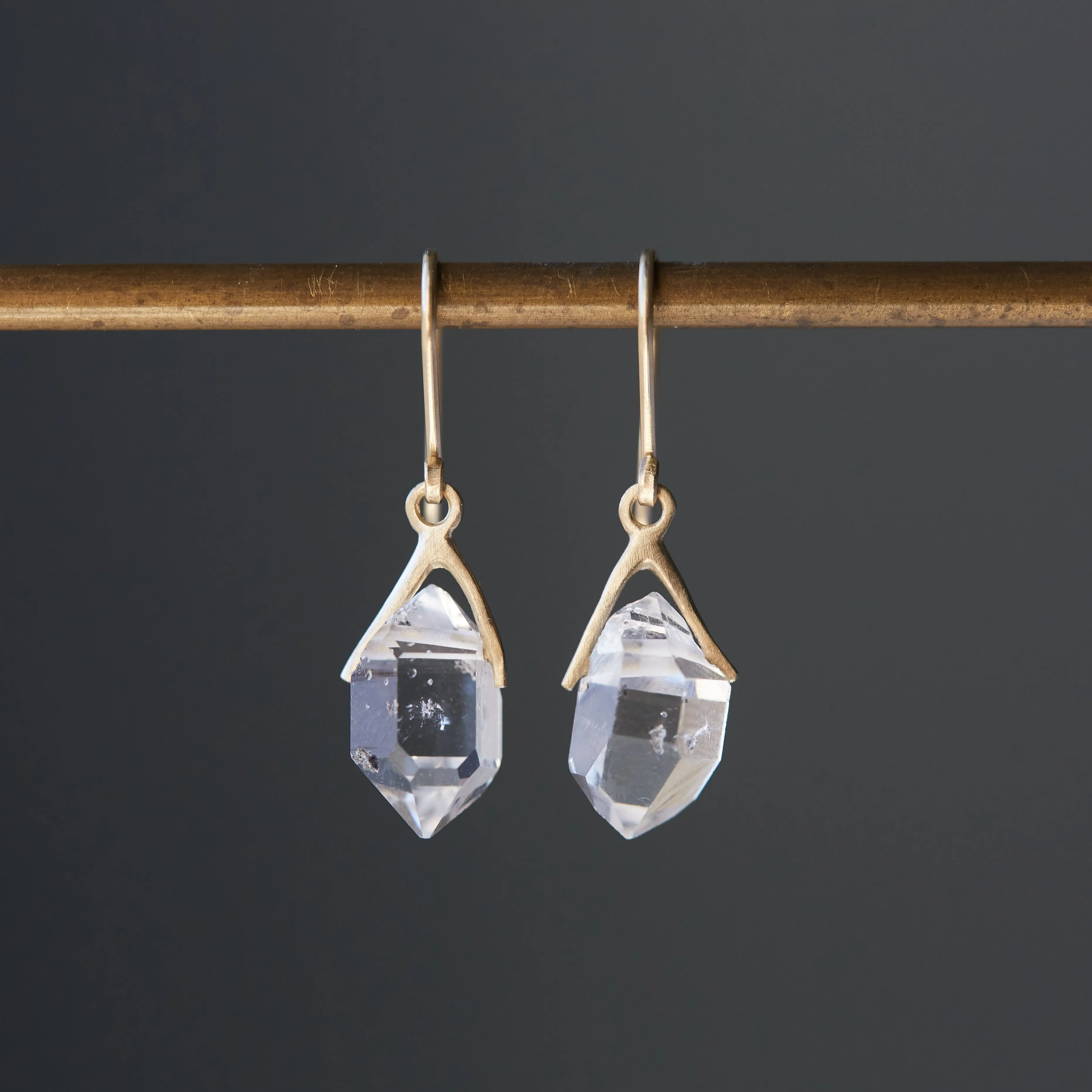 Sticks and Stones Herkimer Quartz Earrings