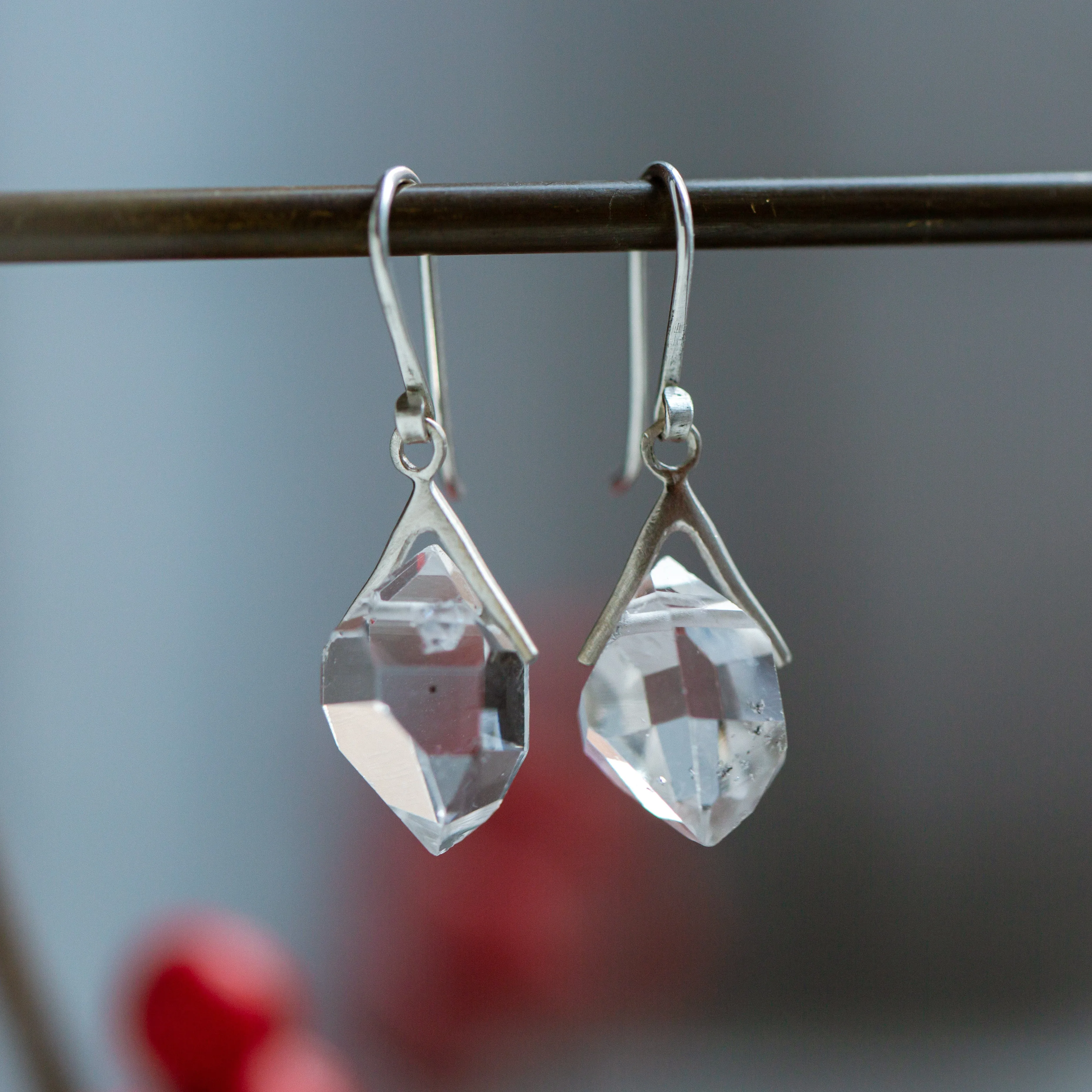Sticks and Stones Herkimer Quartz Earrings
