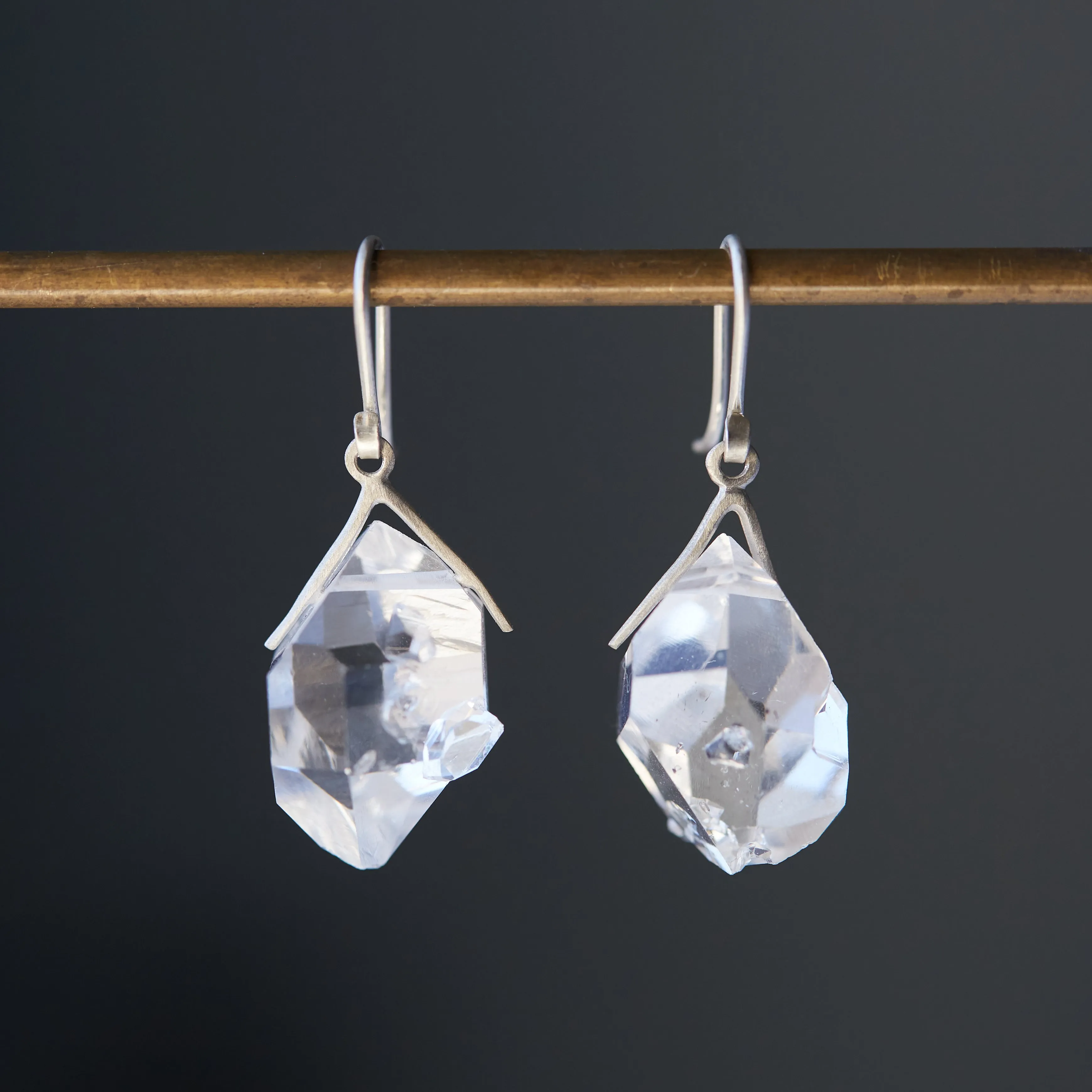 Sticks and Stones Herkimer Quartz Earrings