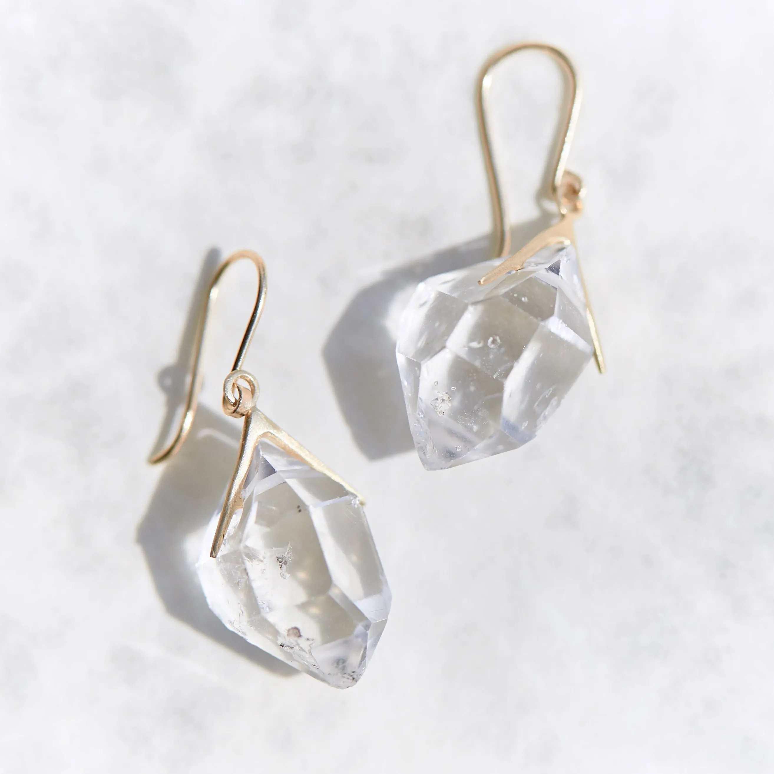 Sticks and Stones Herkimer Quartz Earrings