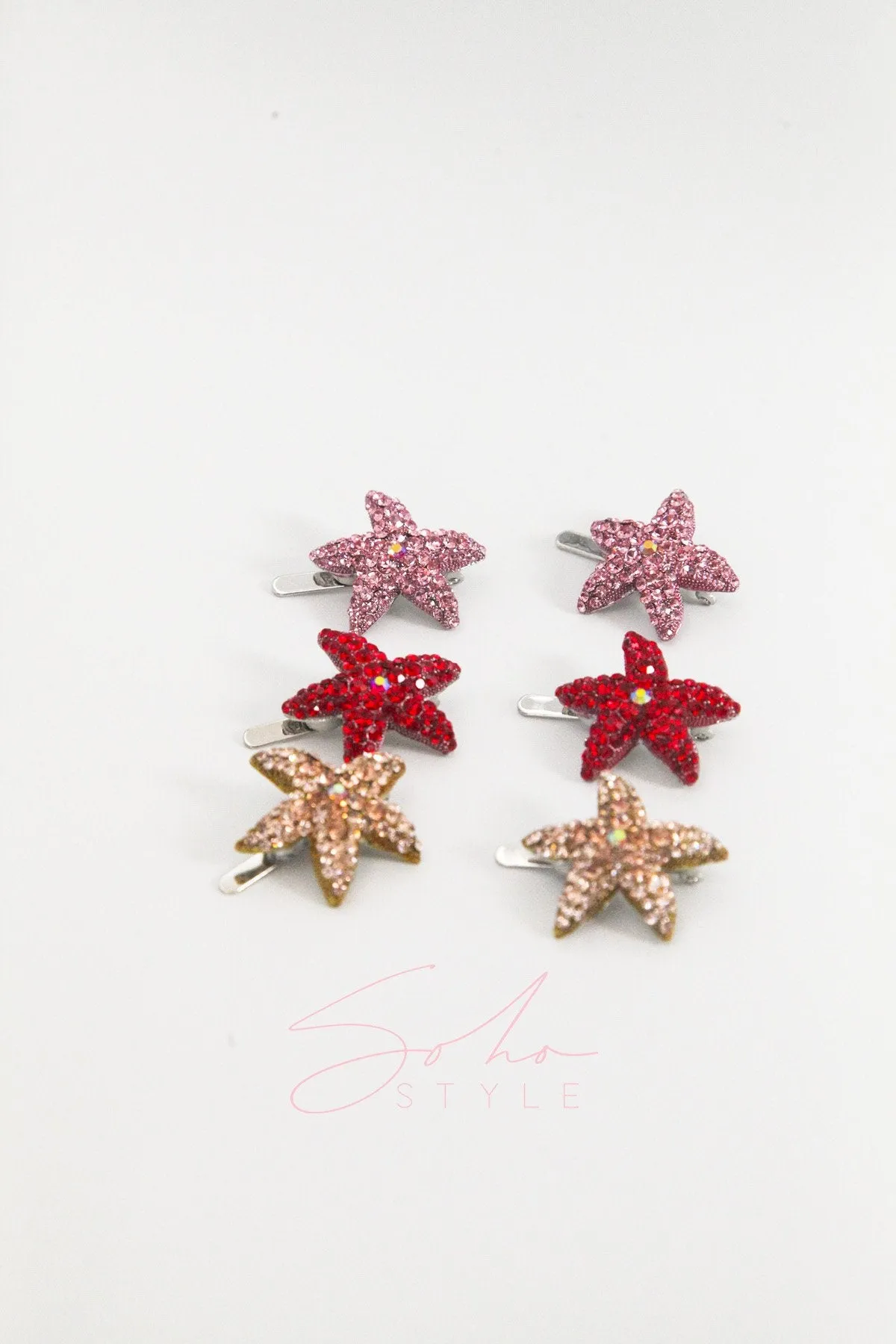 SUMMER STARFISH MAGNETIC BARRETTE SET