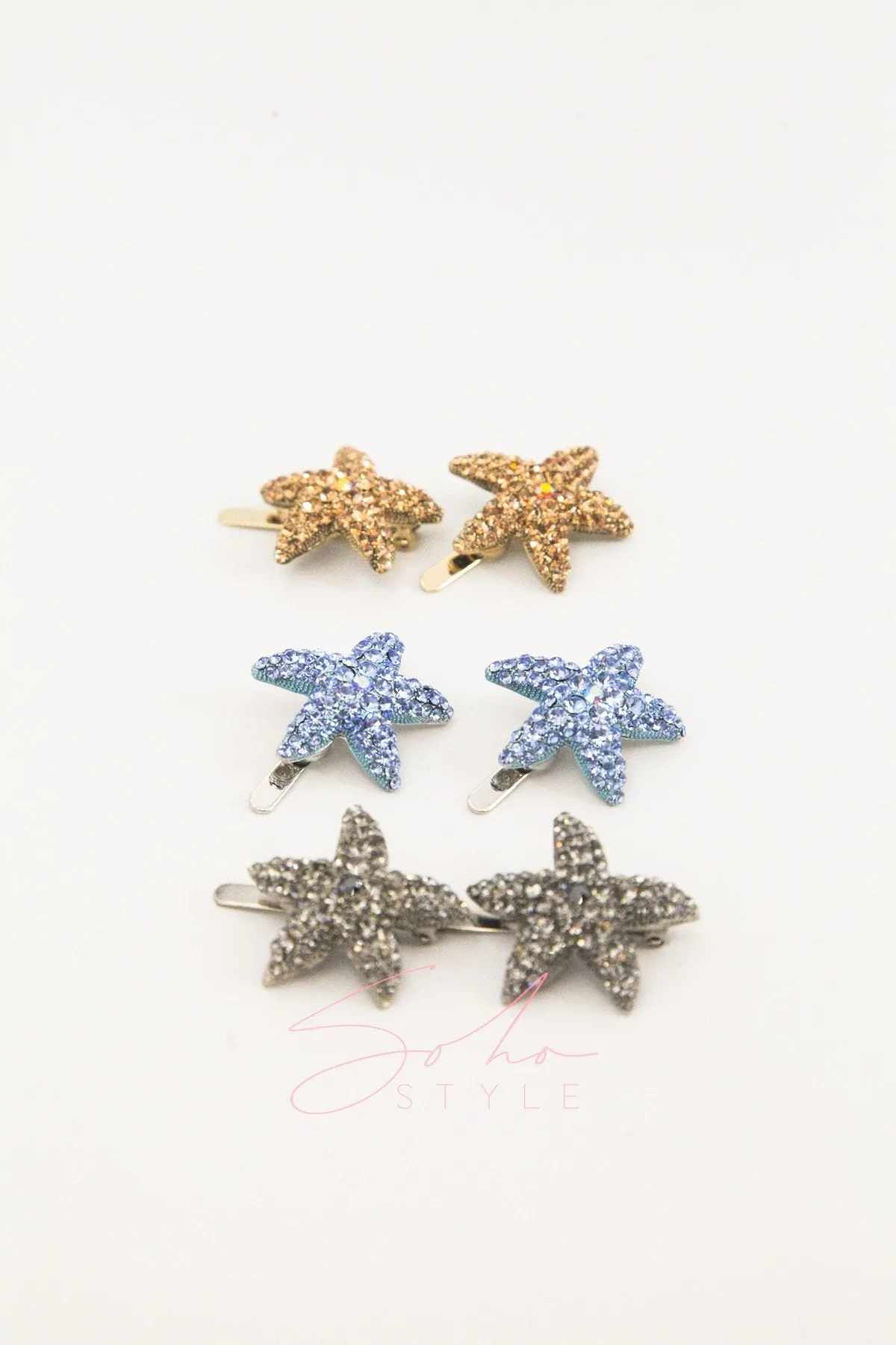 SUMMER STARFISH MAGNETIC BARRETTE SET