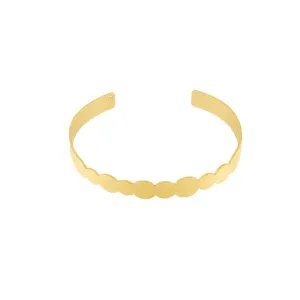 Theia Dot Cuff Bracelet Gold Plating