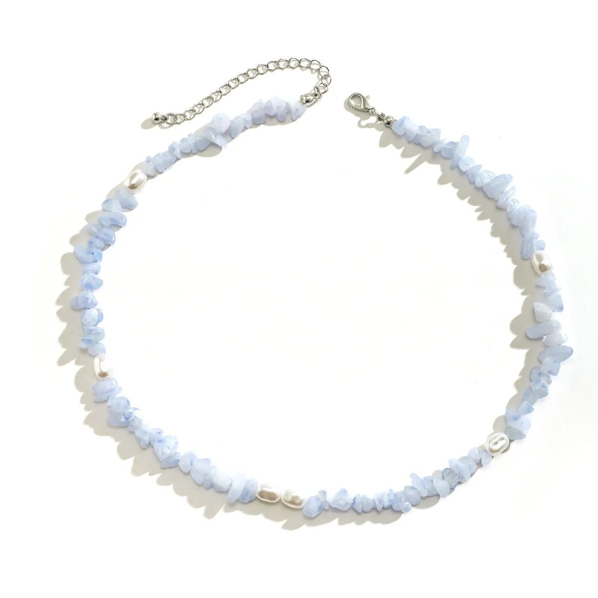Trendy Personality Turquoise With Pearl Design Necklace