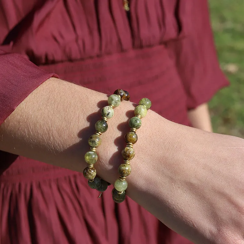 Tsavorite Wrist Mala Bracelet