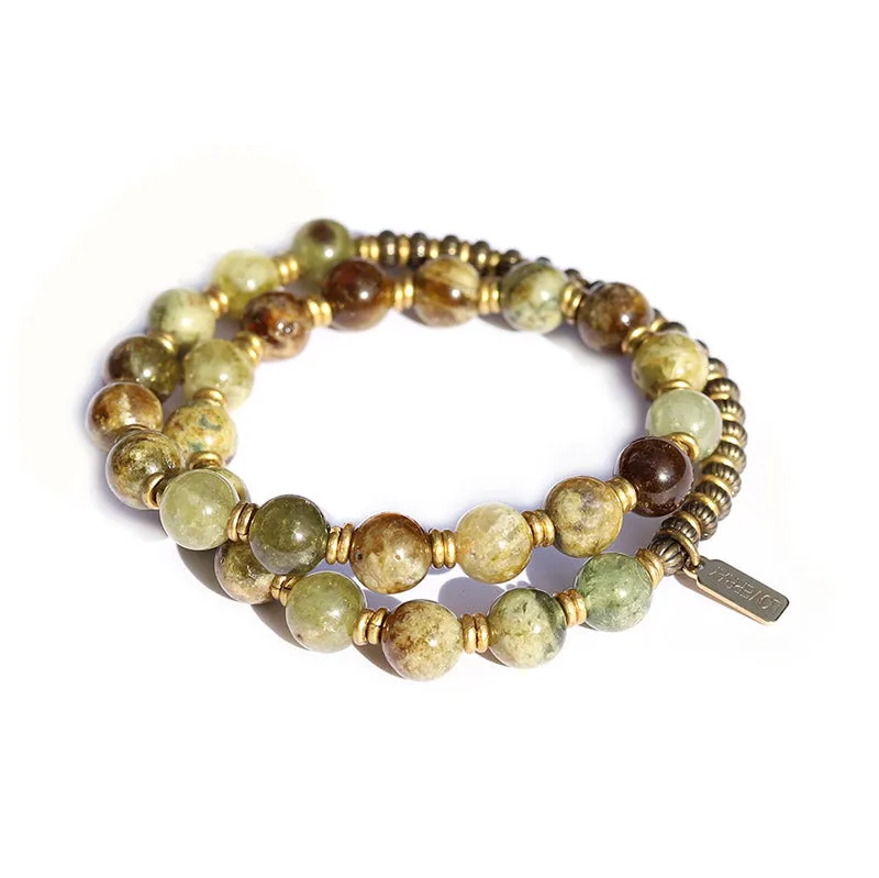 Tsavorite Wrist Mala Bracelet