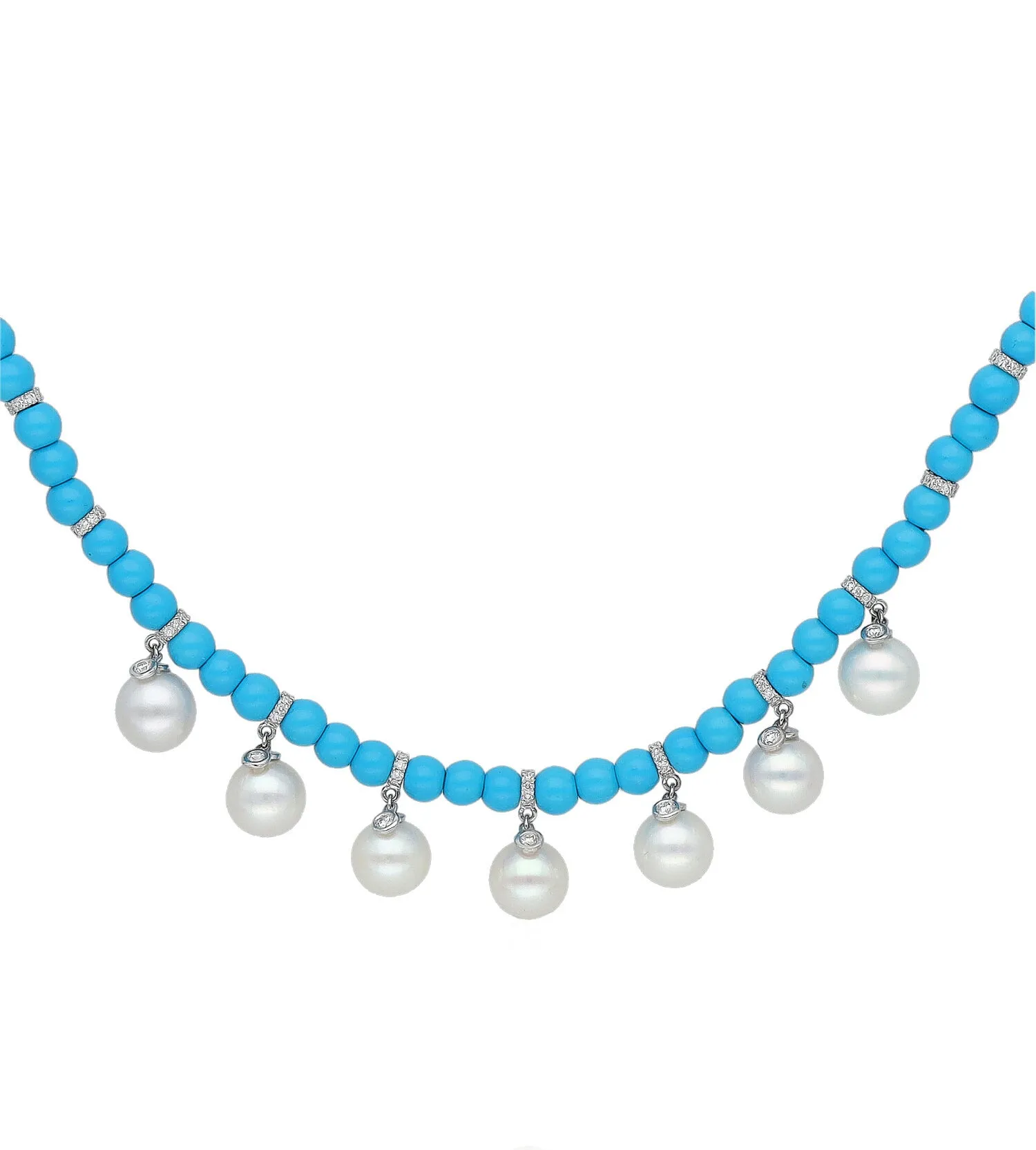 Turquoise perlée necklace