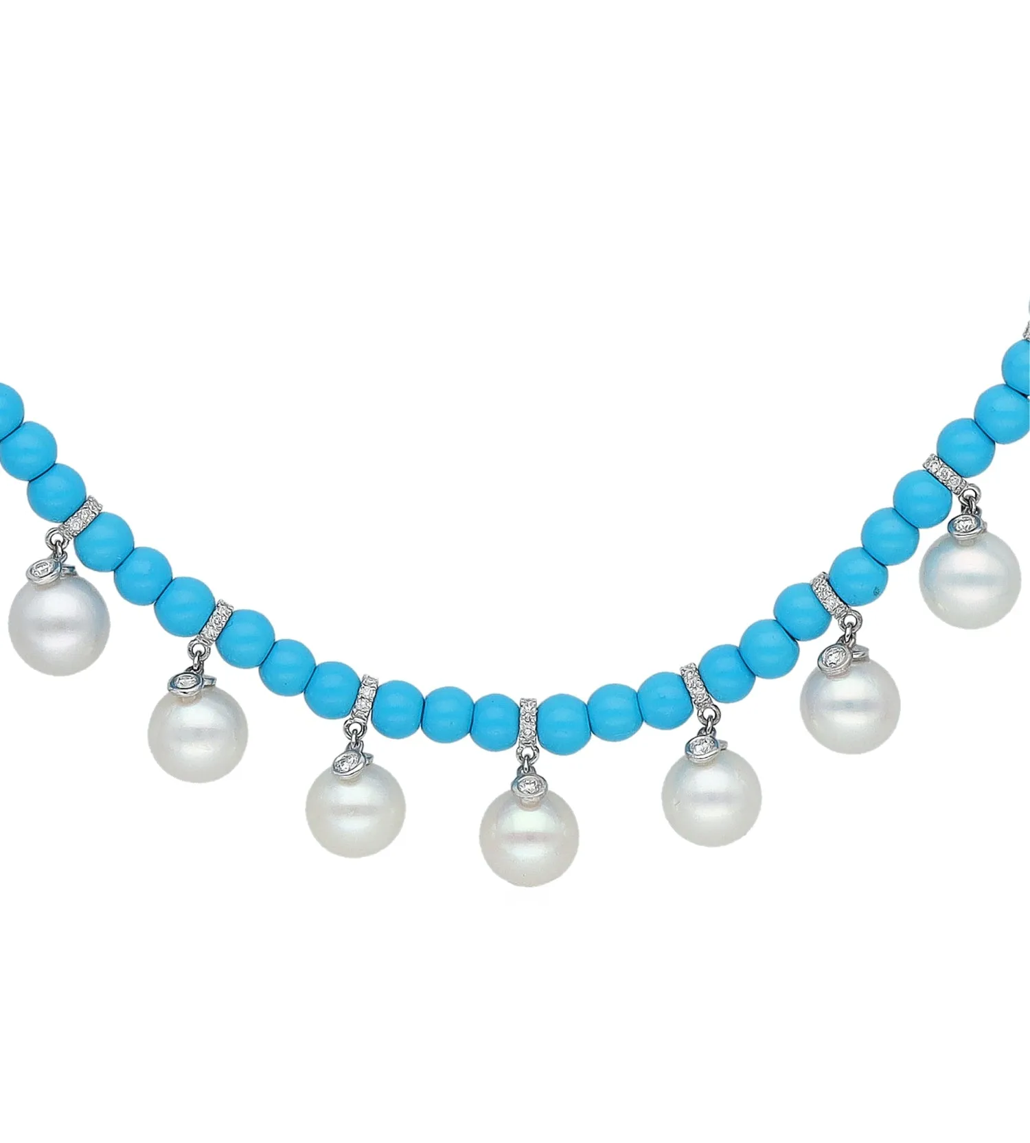 Turquoise perlée necklace