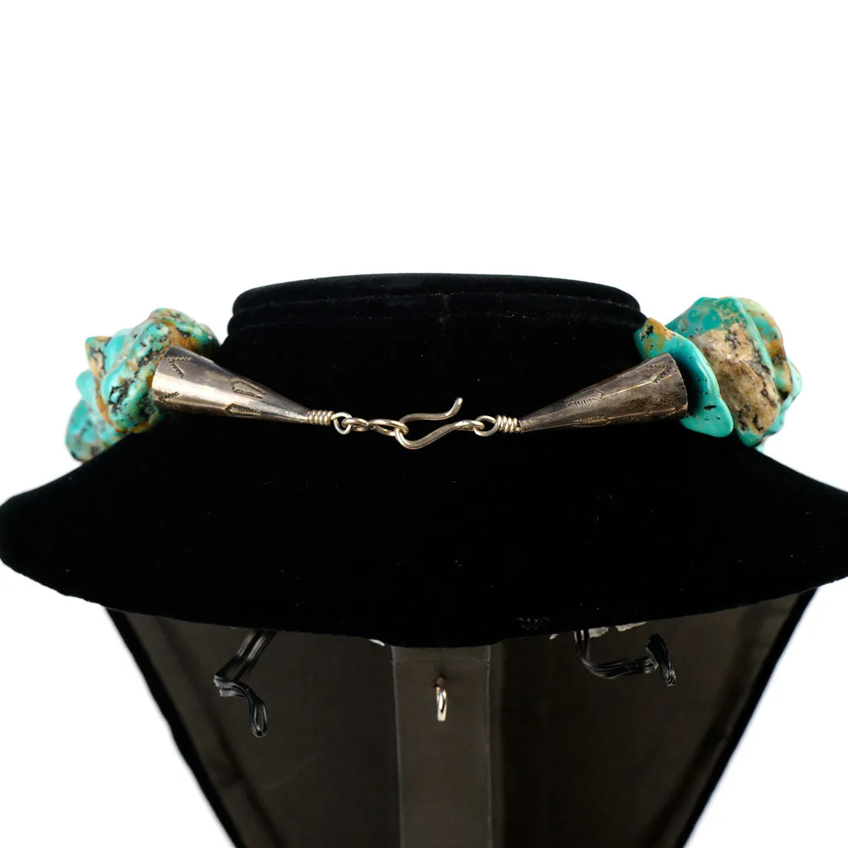 Turquoise Rare Large Chunk Vintage Necklace
