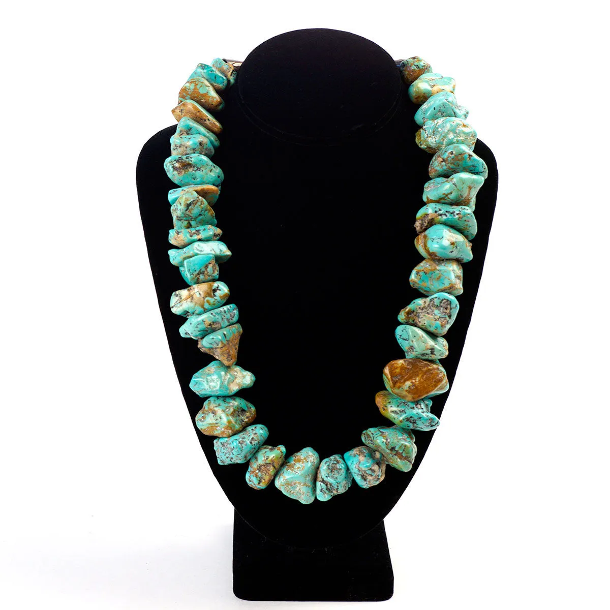 Turquoise Rare Large Chunk Vintage Necklace