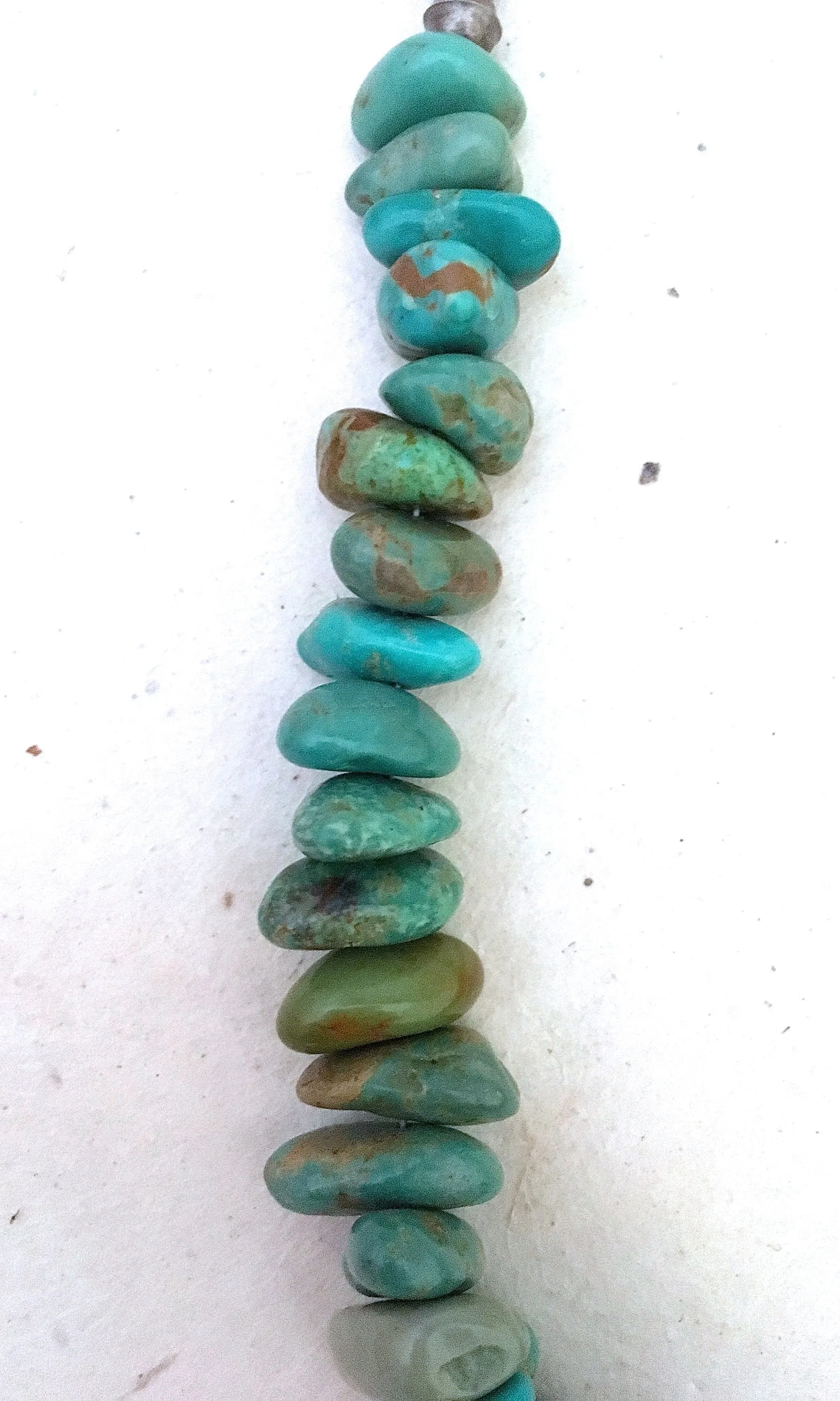 TURQUOISE ROCKS 70's/80's Turquoise Nuggets, Spiny Oyster, and Silver Pearls Choker