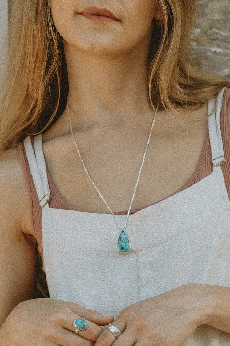 Turquoise Teardrop Necklace