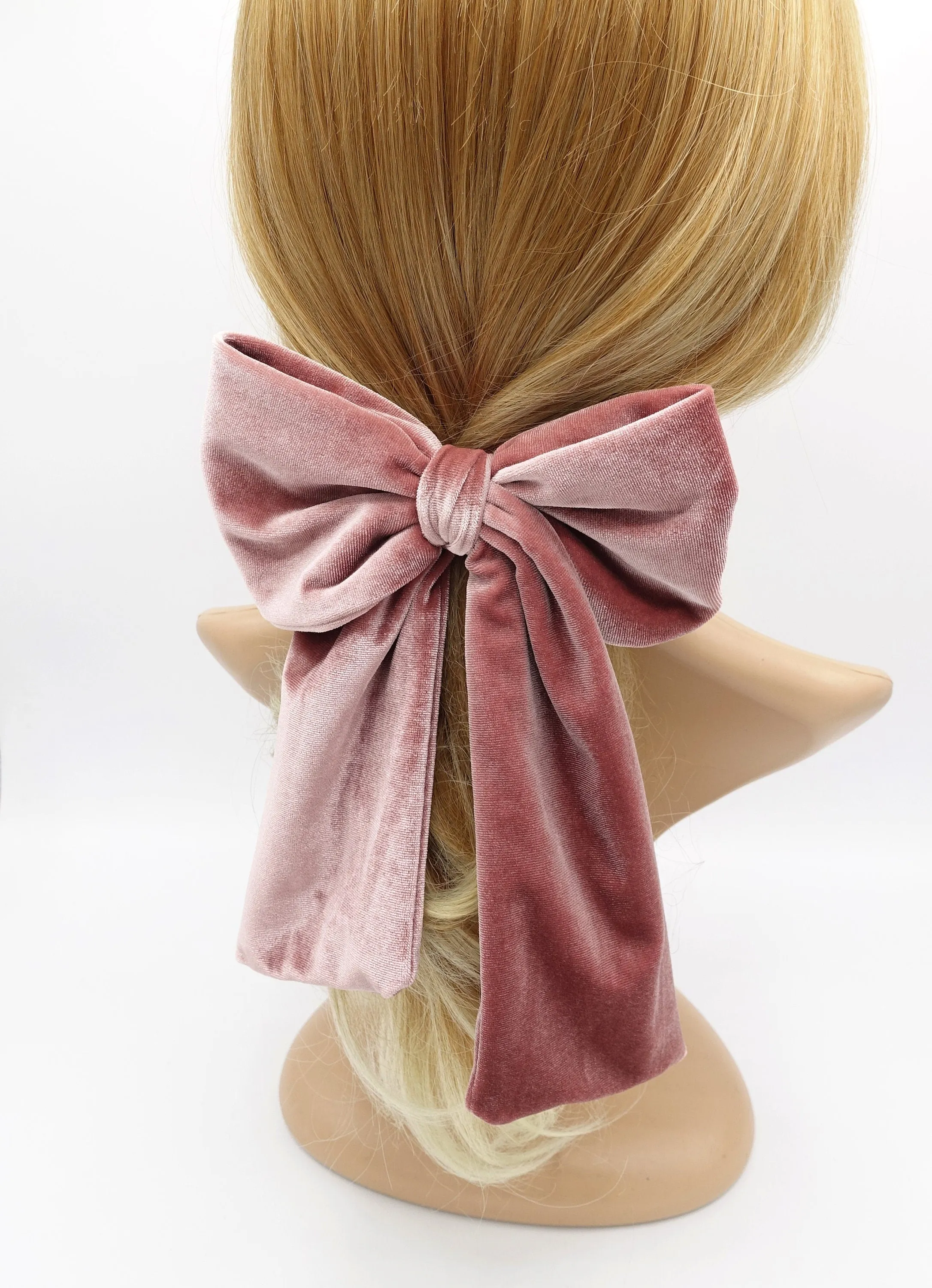 velvet hair bow medium large sized hair accessory for women