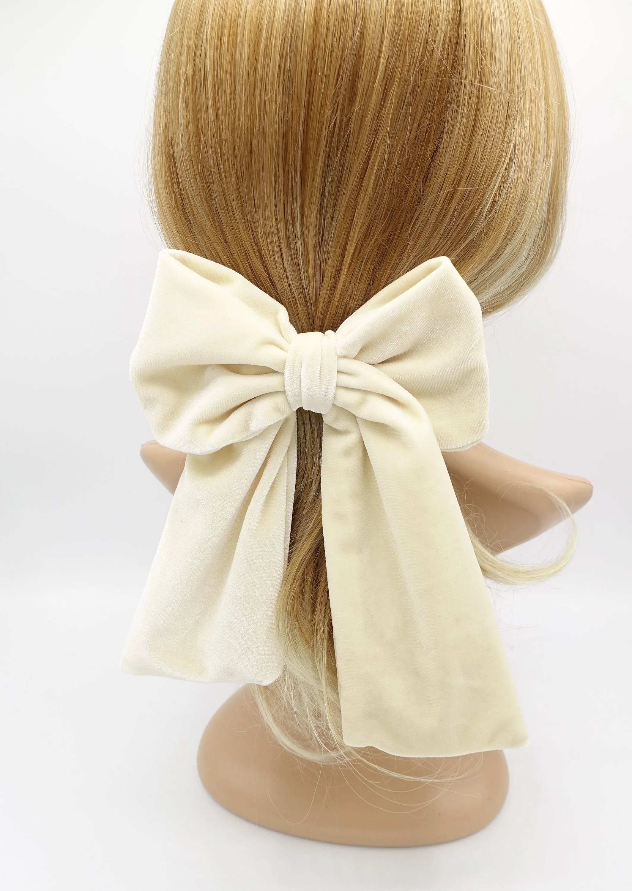 velvet hair bow medium large sized hair accessory for women