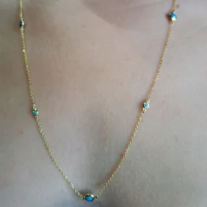 Vernus | Salina Necklace | Turrquoise Cz | GPS 925
