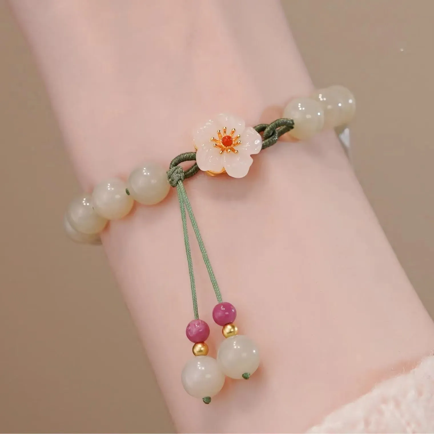 Versatile Flower Tassel Blessing Bracelet