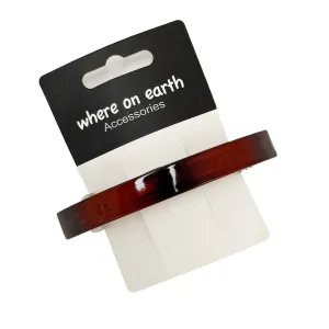 Where on Earth Curved Barrette 10cm Hair Clip Brown