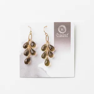 Whiskey Quartz Chandelier Earrings