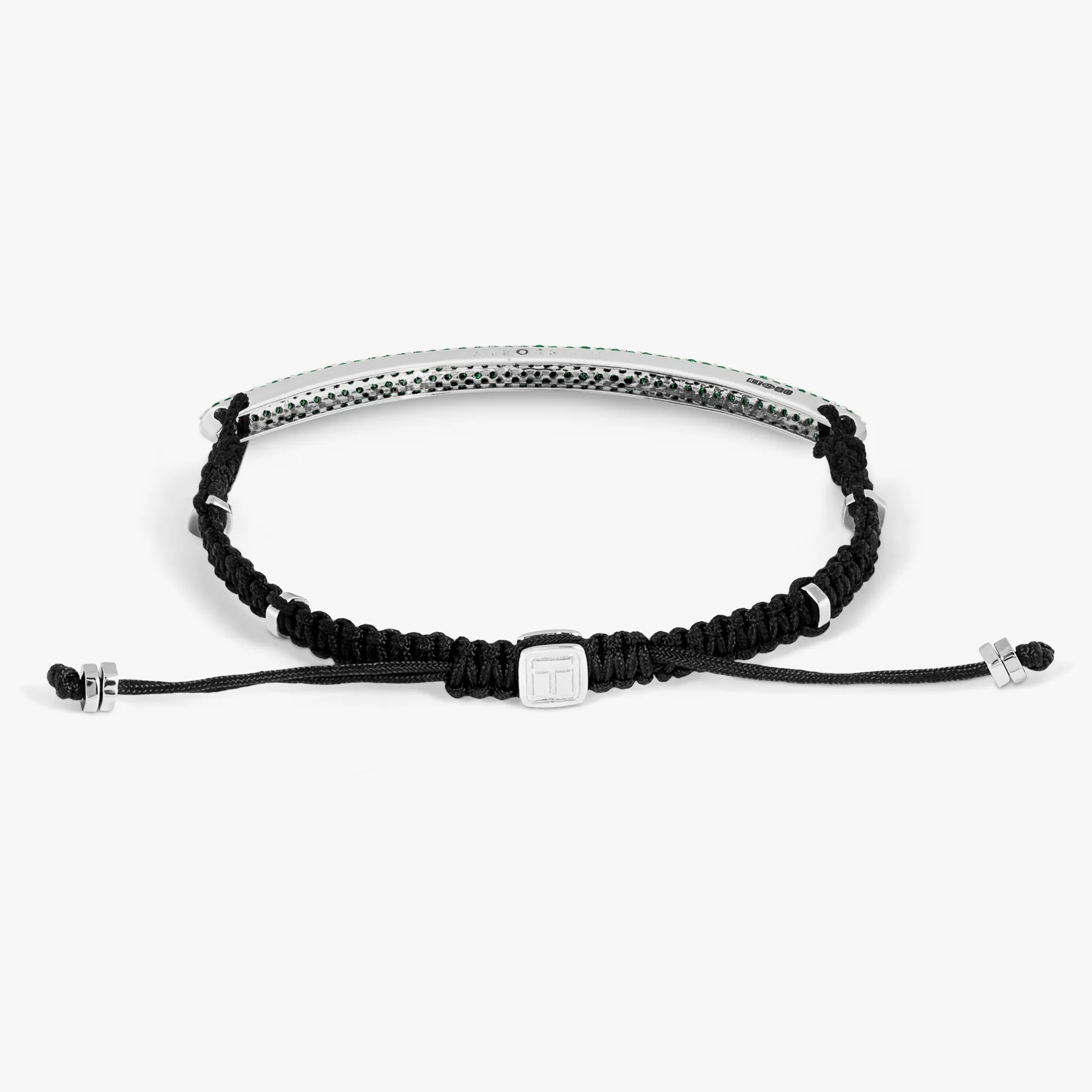 Windsor Macrame Bracelet With Green Emerald